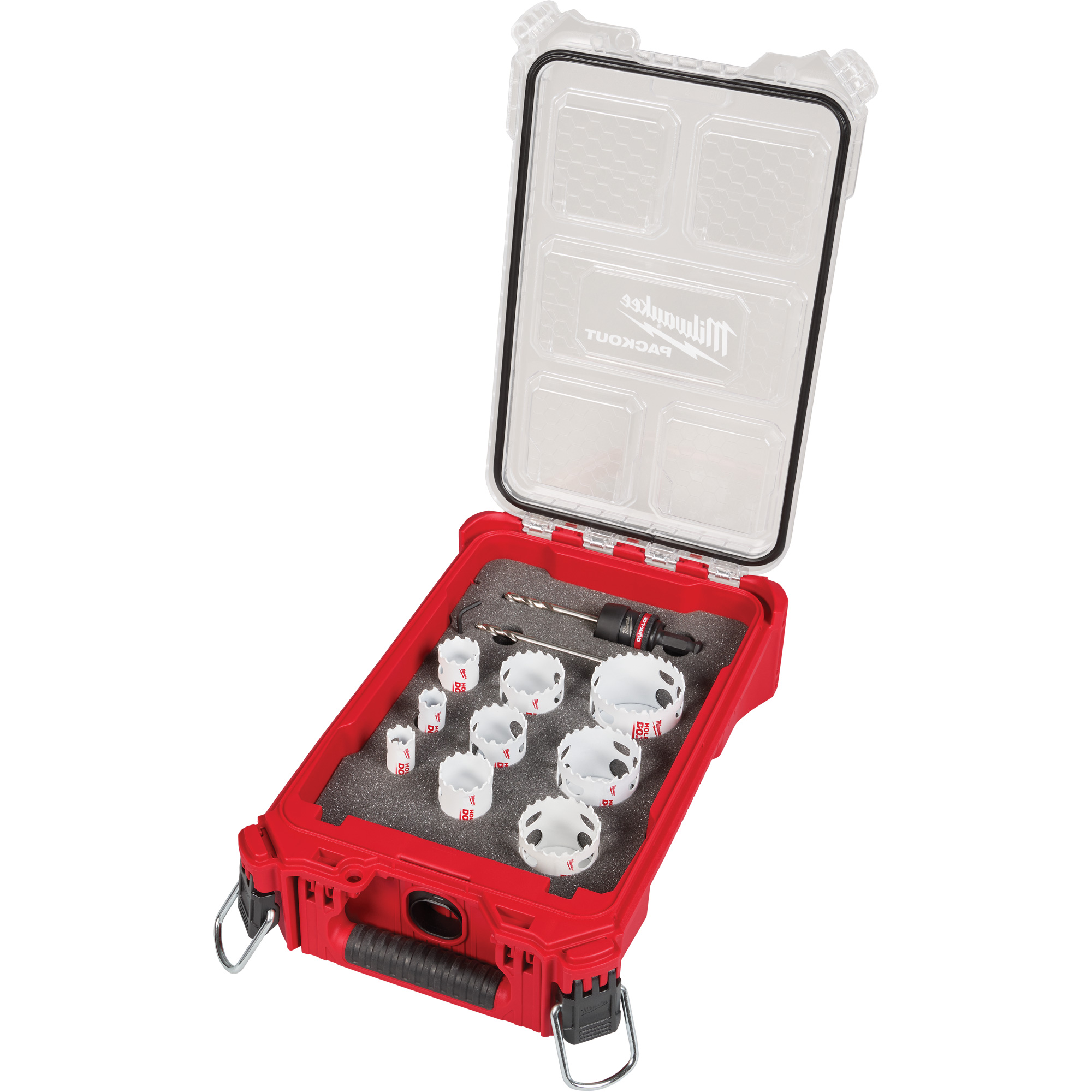 Ensemble de scies-cloches bimétallique QUICK LOKMC HOLE DOZERMC avec organisateur compact PACKOUTMC, 12 morcea