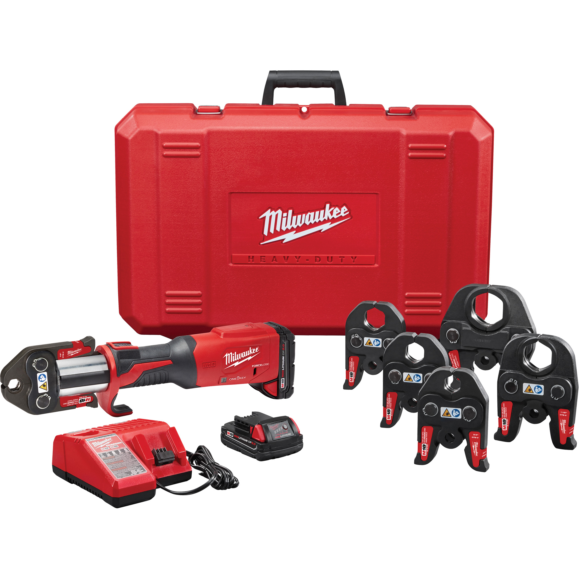Ensemble d'outil de sertissage M18MC Force LogicMC avec One-KeyMC et mâchoires CTS, 1/2" - 2", Motorisé