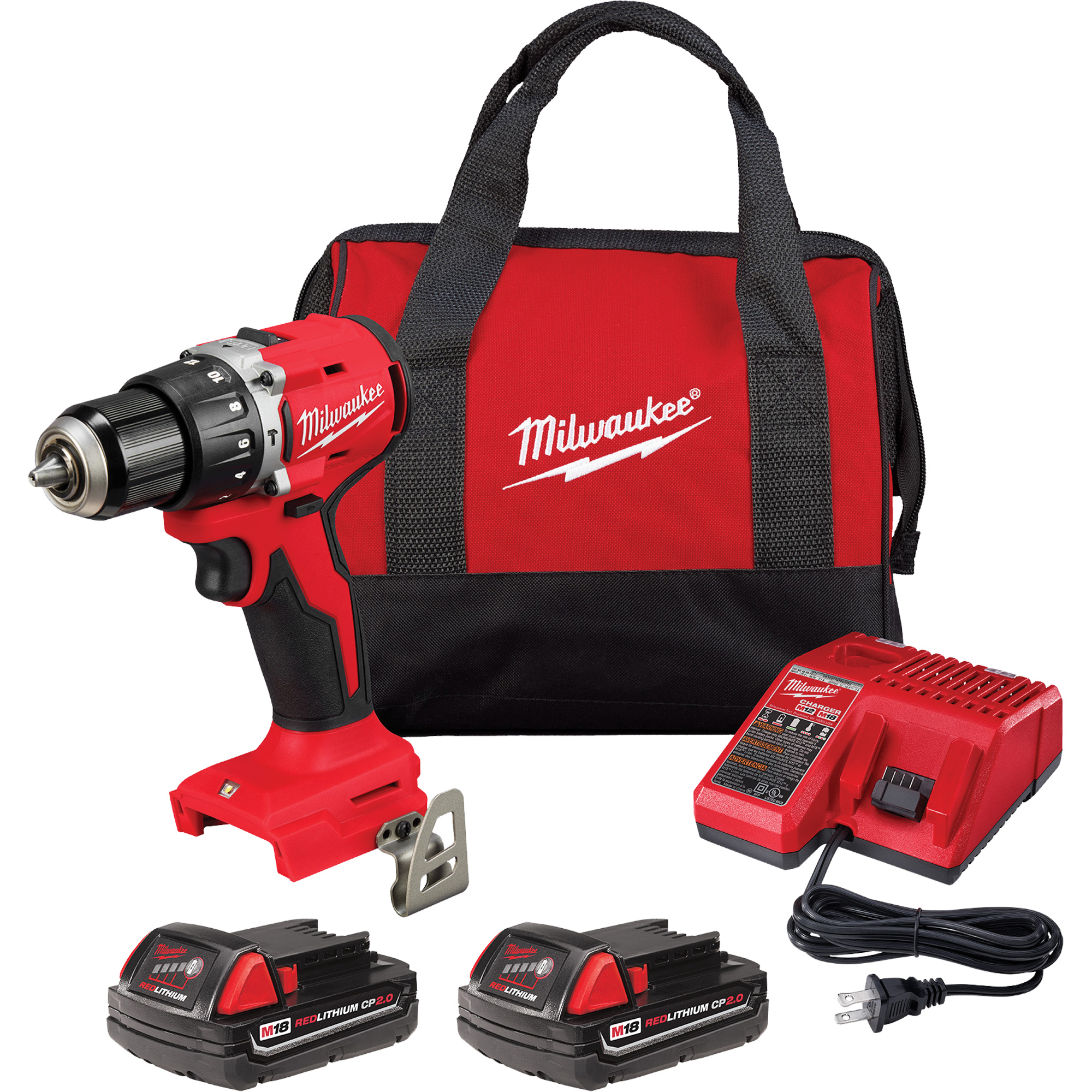 Ensemble perfomarteau/tournevis compact sans balai M18MC, Lithium-ion, 18 V, Mandrin 1/2", Couple 550 lb-po