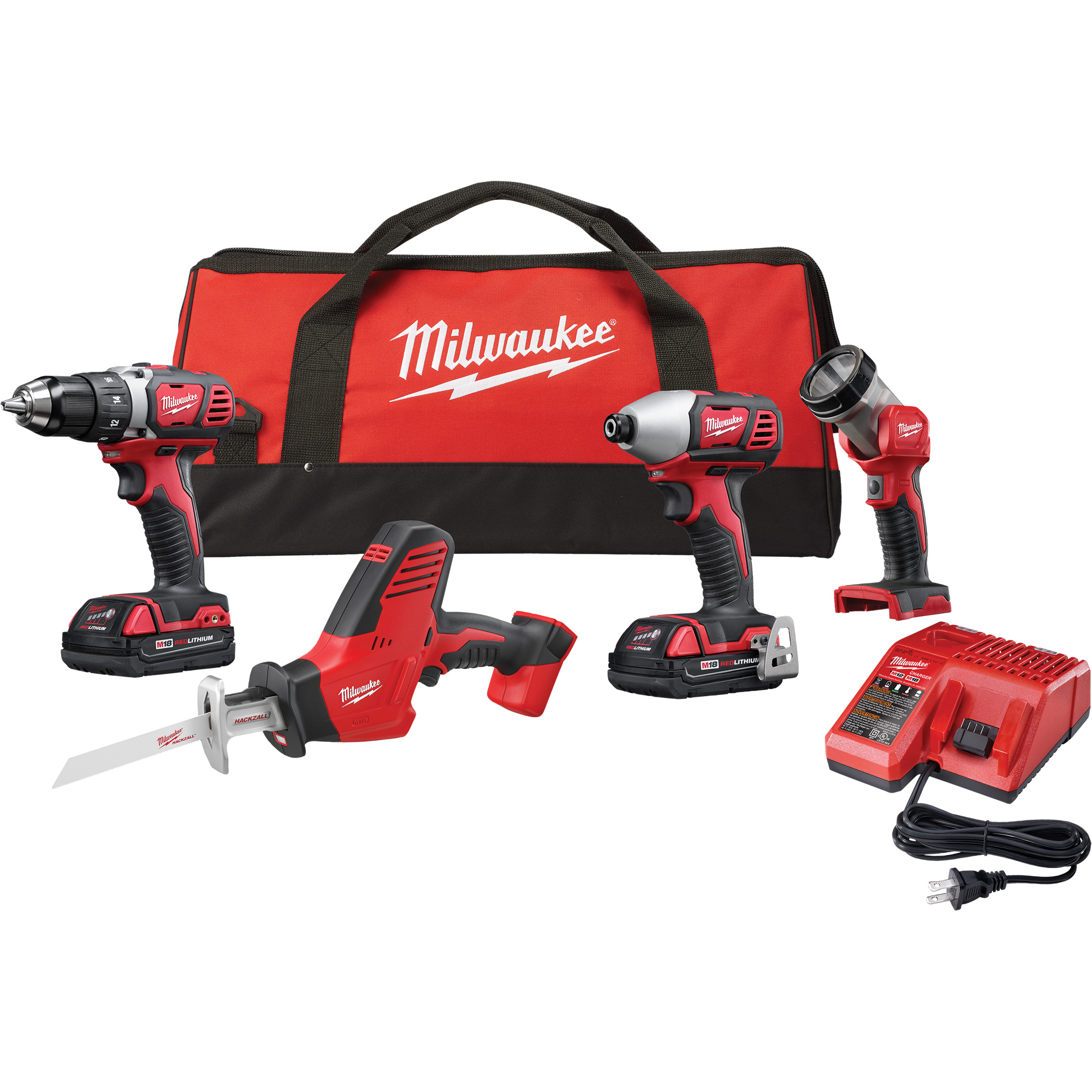 Ensemble quatre outils sans fil combinés M18MC, Lithium-ion, 18 V