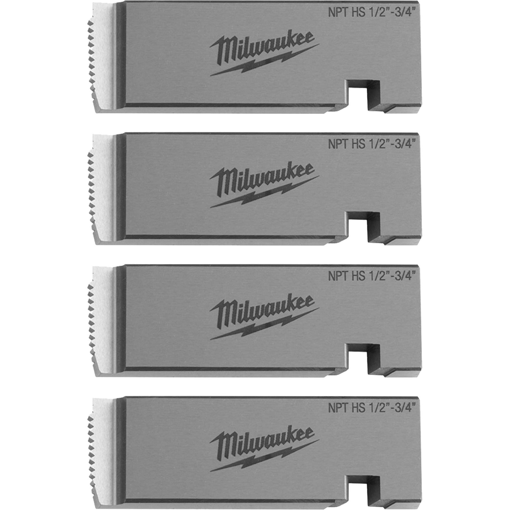 Filières de filetage pour tuyaux universel NPT, Pour tuyau de 1/2"-3/4", Acier rapide