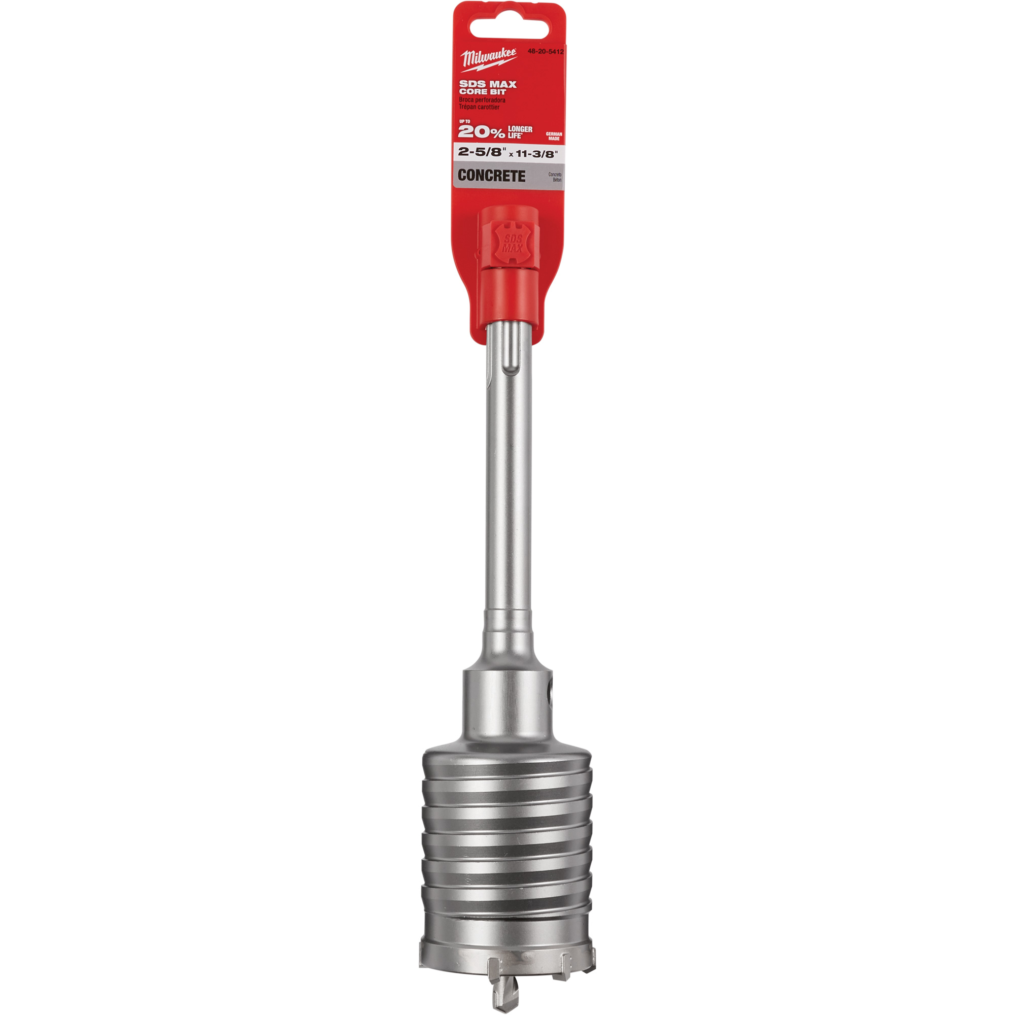 Foret-aléseur monopièce SDS-Max, 2-5/8", Profondeur de la coupe de 3"