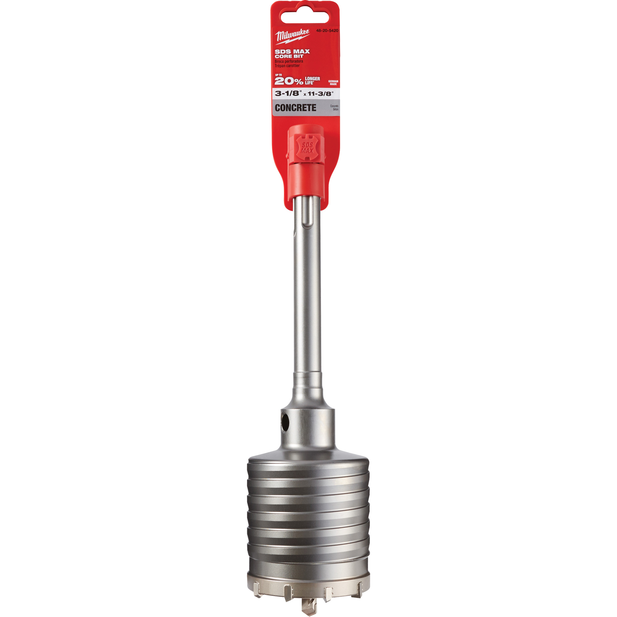 Foret-aléseur monopièce SDS-Max, 3-1/8", Profondeur de la coupe de 3"