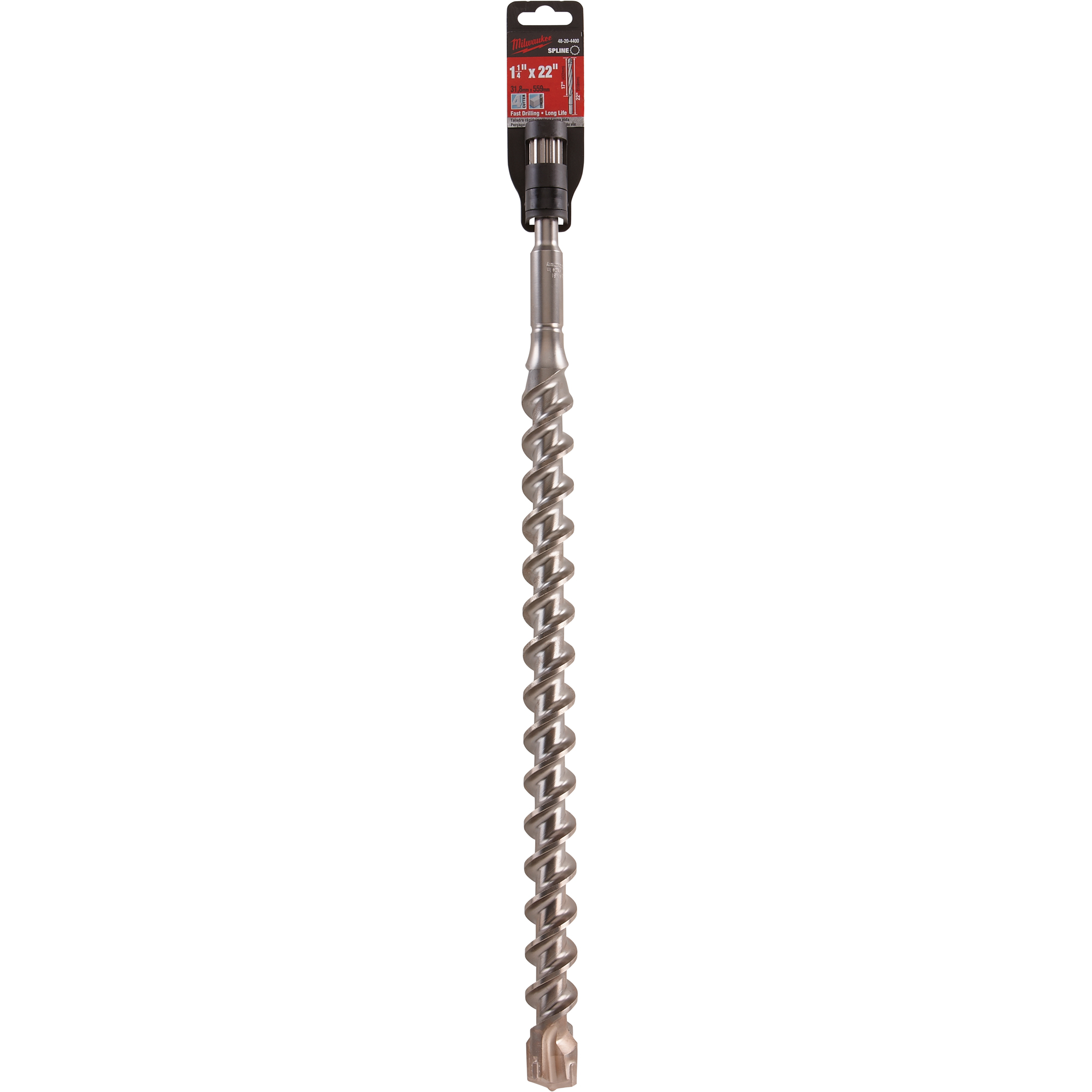 Foret robuste à quatre tranchants, 1-1/4", Tige Cannelure, Carbure