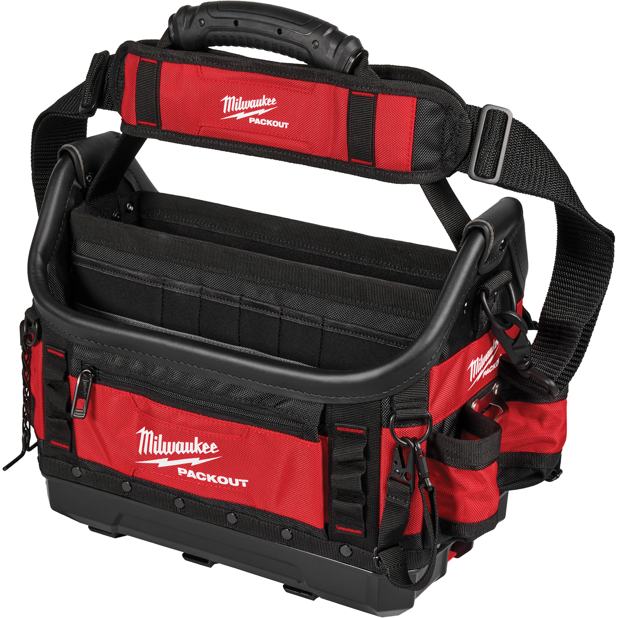 Fourre-tout structuré PackOutMC, Polyester, 39 pochettes, Noir/Rouge