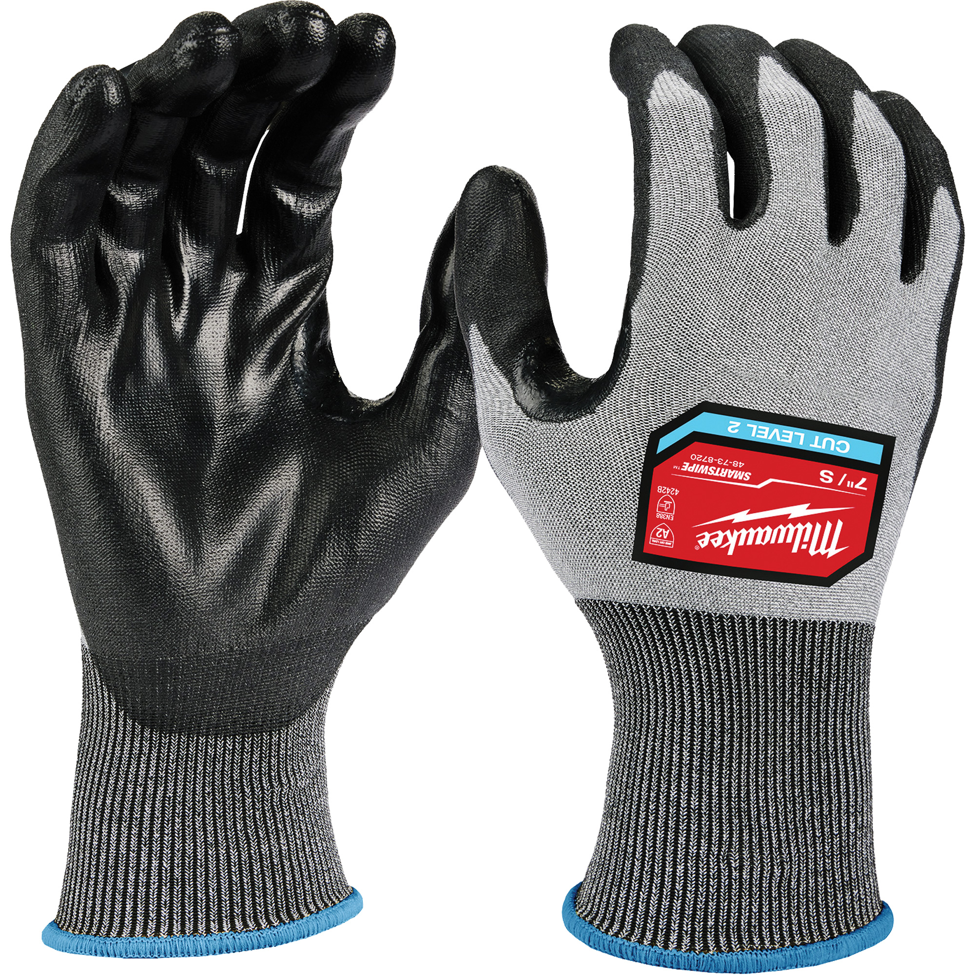 Gants de haute dextérité, Taille 2T-Grand, Calibre 18, Revêtement Polyuréthane, Enveloppe en Polyéthylène, ANSI/ISEA 105 niveau 2