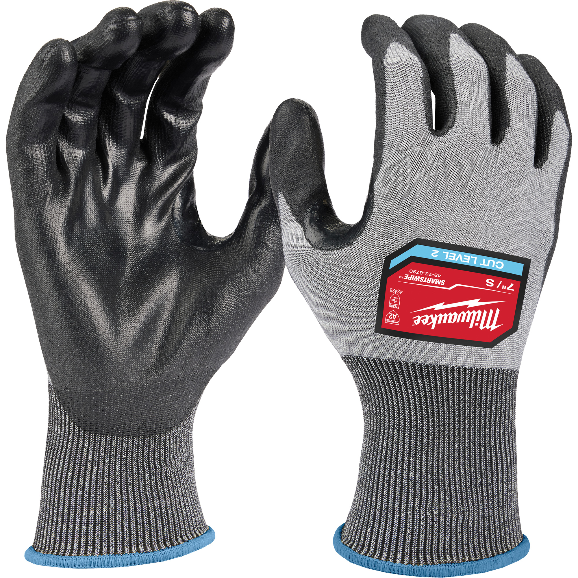 Gants de haute dextérité, Taille 2T-Grand, Calibre 18, Revêtement Polyuréthane, Enveloppe en Polyéthylène, ANSI/ISEA 105 niveau 3