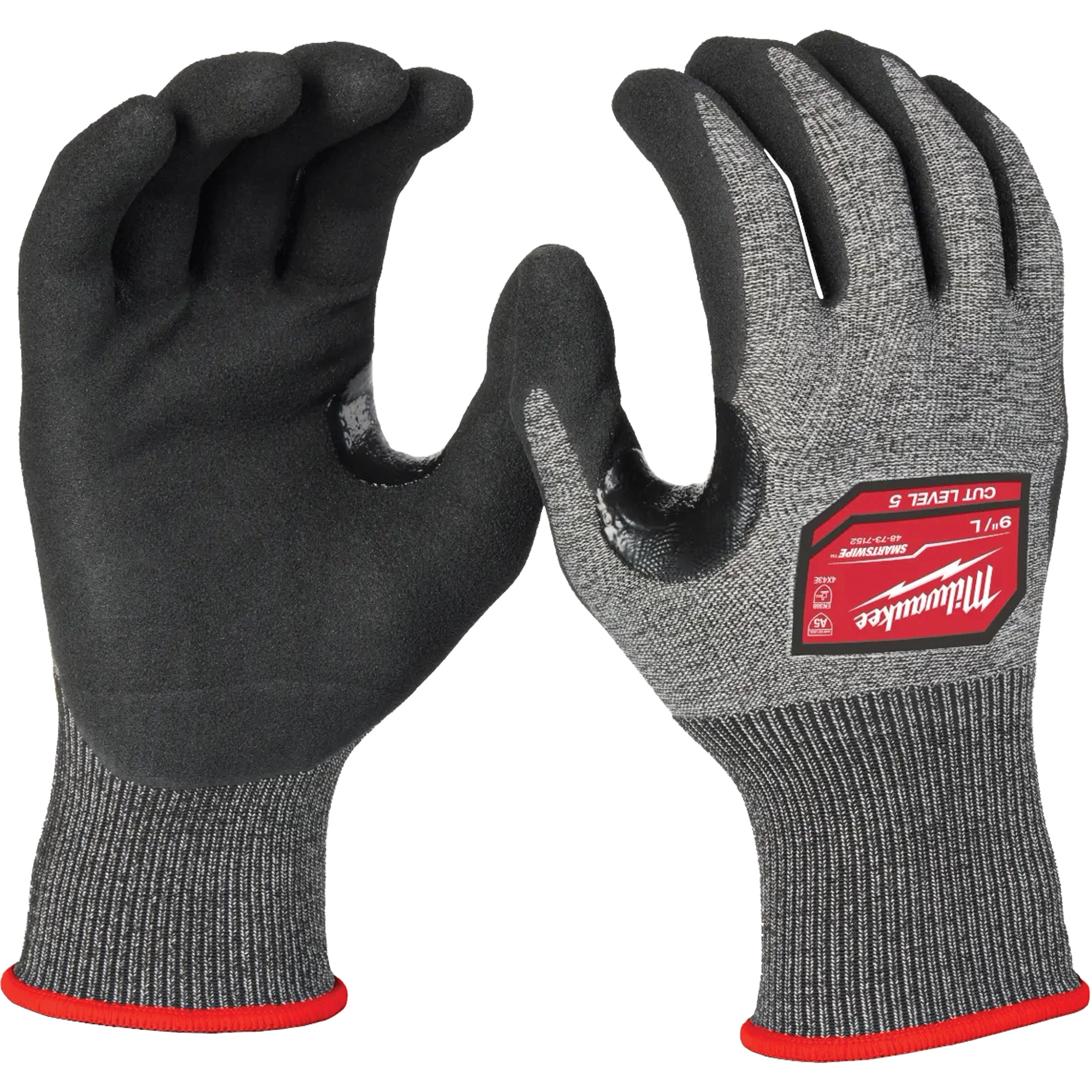Gants de haute dextérité, Taille 2T-petit, Calibre 18, Revêtement Nitrile, Enveloppe en Polyéthylène, ANSI/ISEA 105 niveau 5