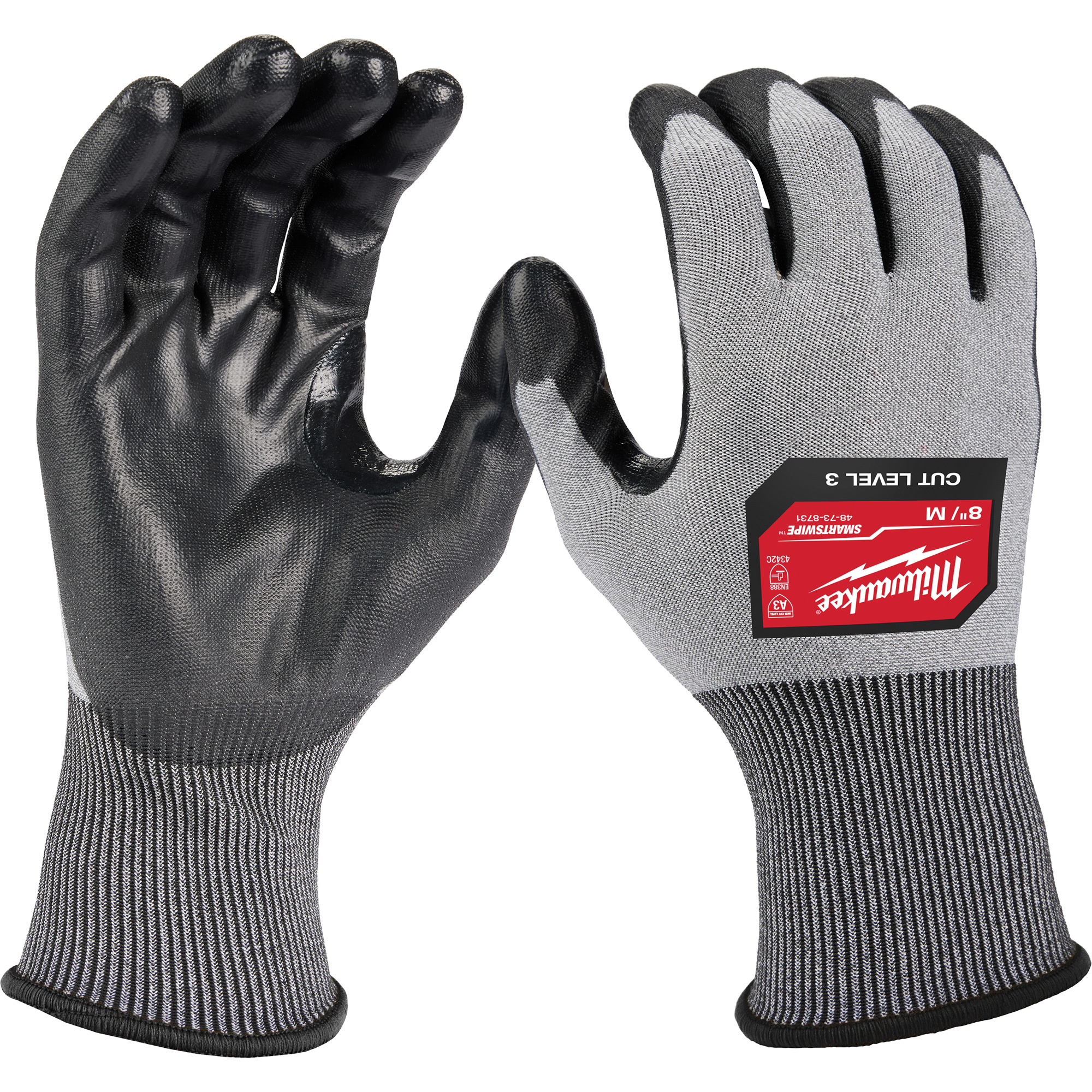 Gants de haute dextérité, Taille T-Grand, Calibre 18, Revêtement Polyuréthane, Enveloppe en Polyéthylène, ANSI/ISEA 105 niveau 4