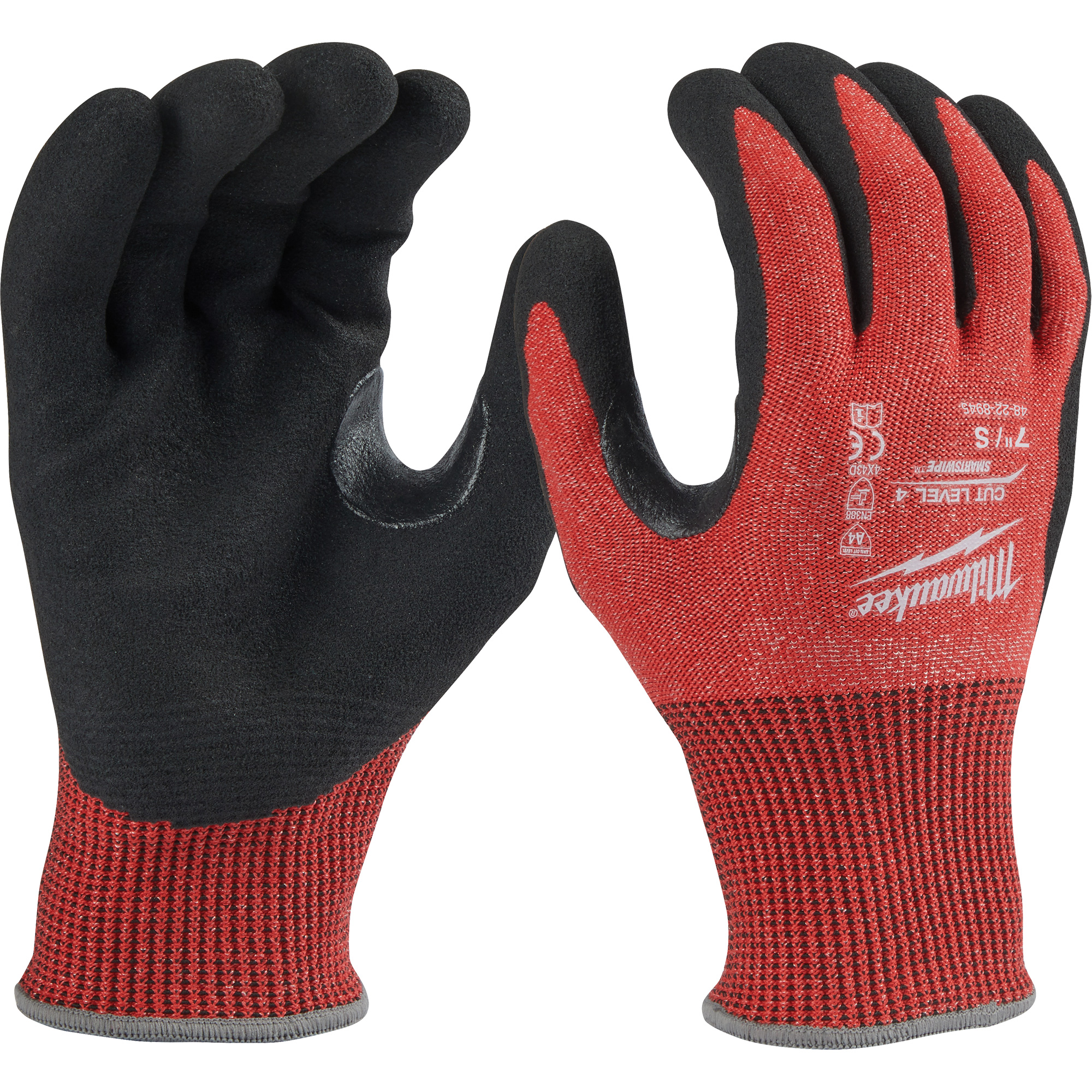 Gants résistants aux coupures enduits par trempage, Taille 2T-Grand, Calibre 15, Revêtement Nitrile, Enveloppe en Nylon/LycraMD, ASTM ANSI niveau A4