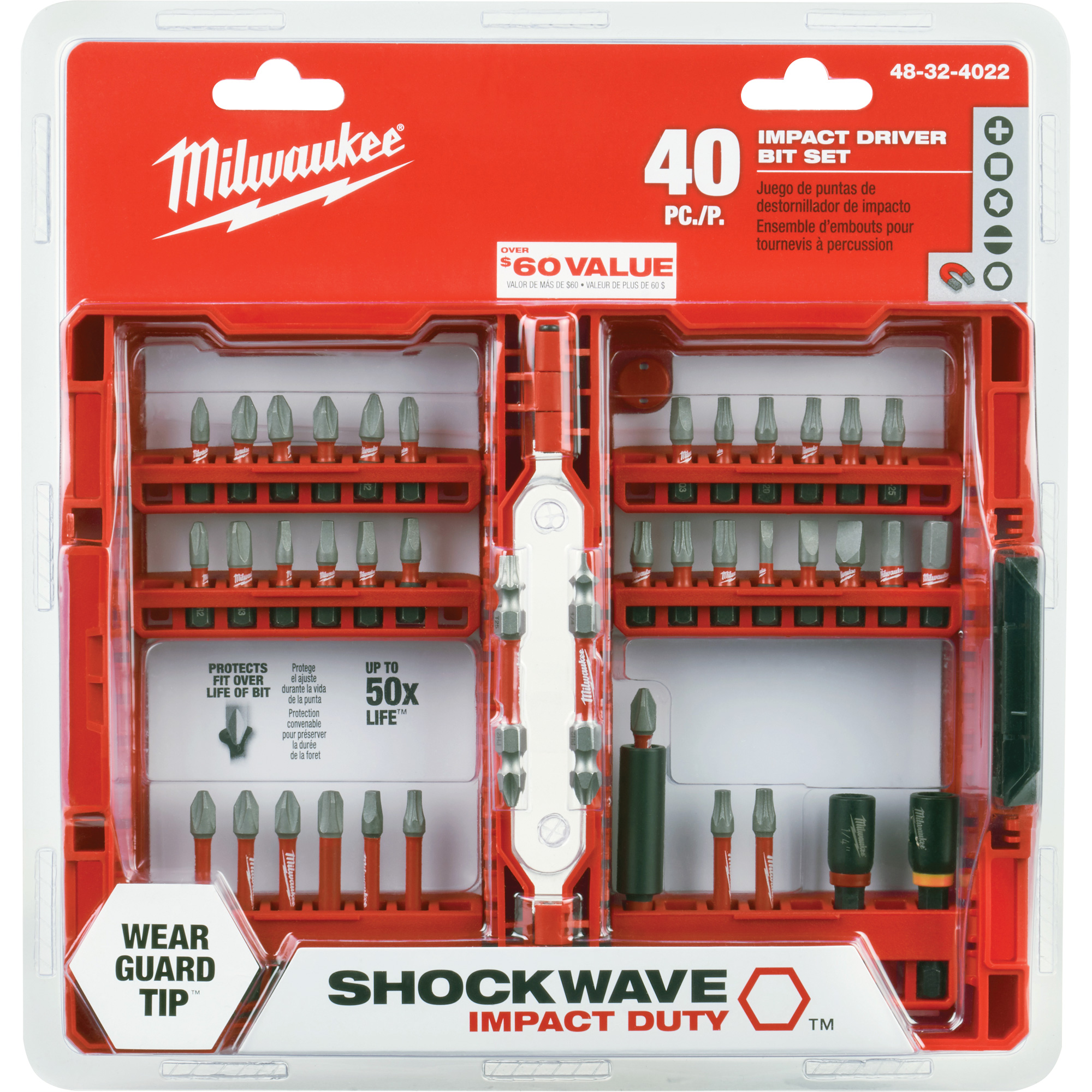 Jeu de 40 embouts de visseuse à percussion ShockwaveMC Impact-DutyMC