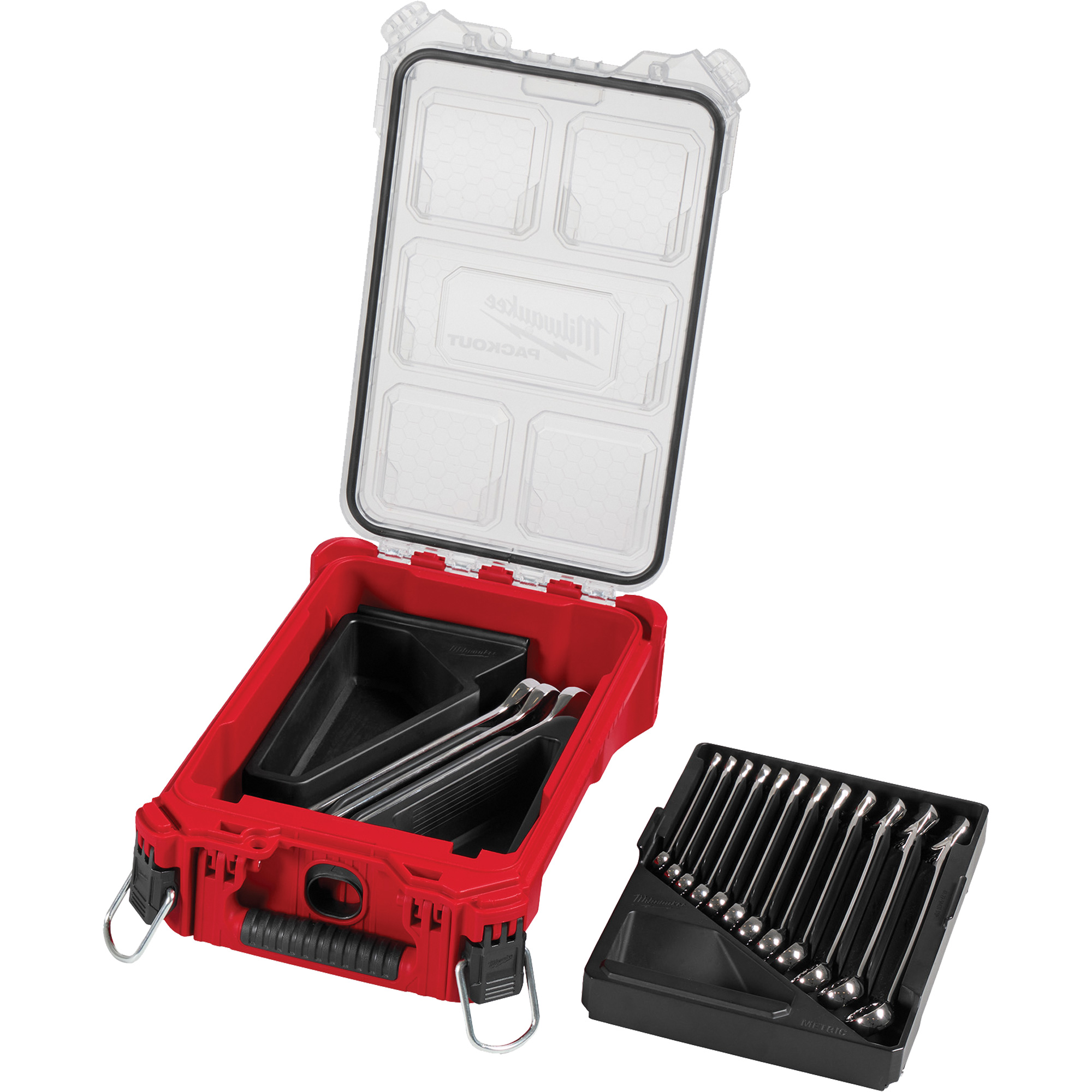Jeu de clés avec organisateur compact PackOutMC, Combinaison, 15 morceaux, Métrique
