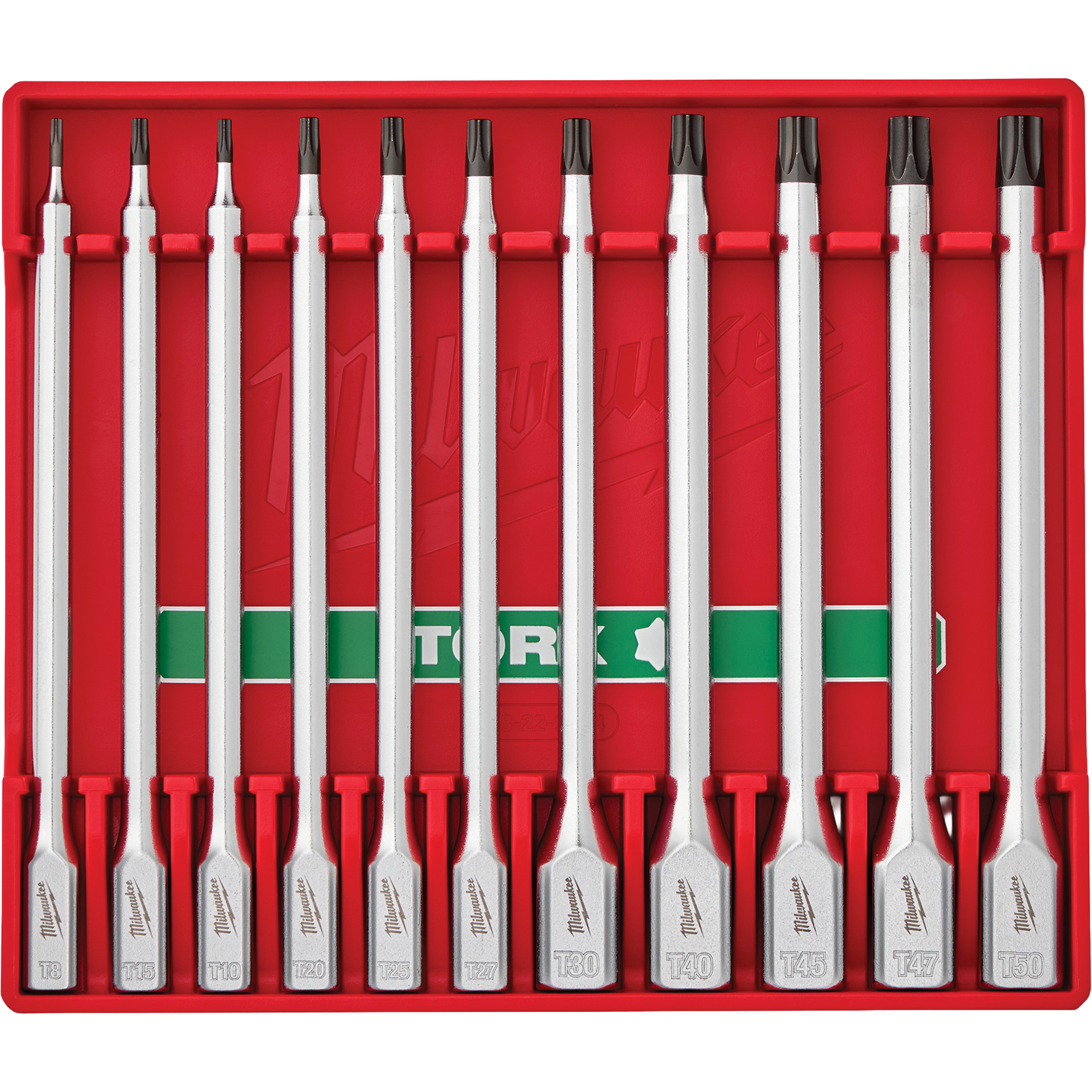 Jeu de douilles à embouts longues, TorxMD, Prise 1/4"/3/8", 11 mr