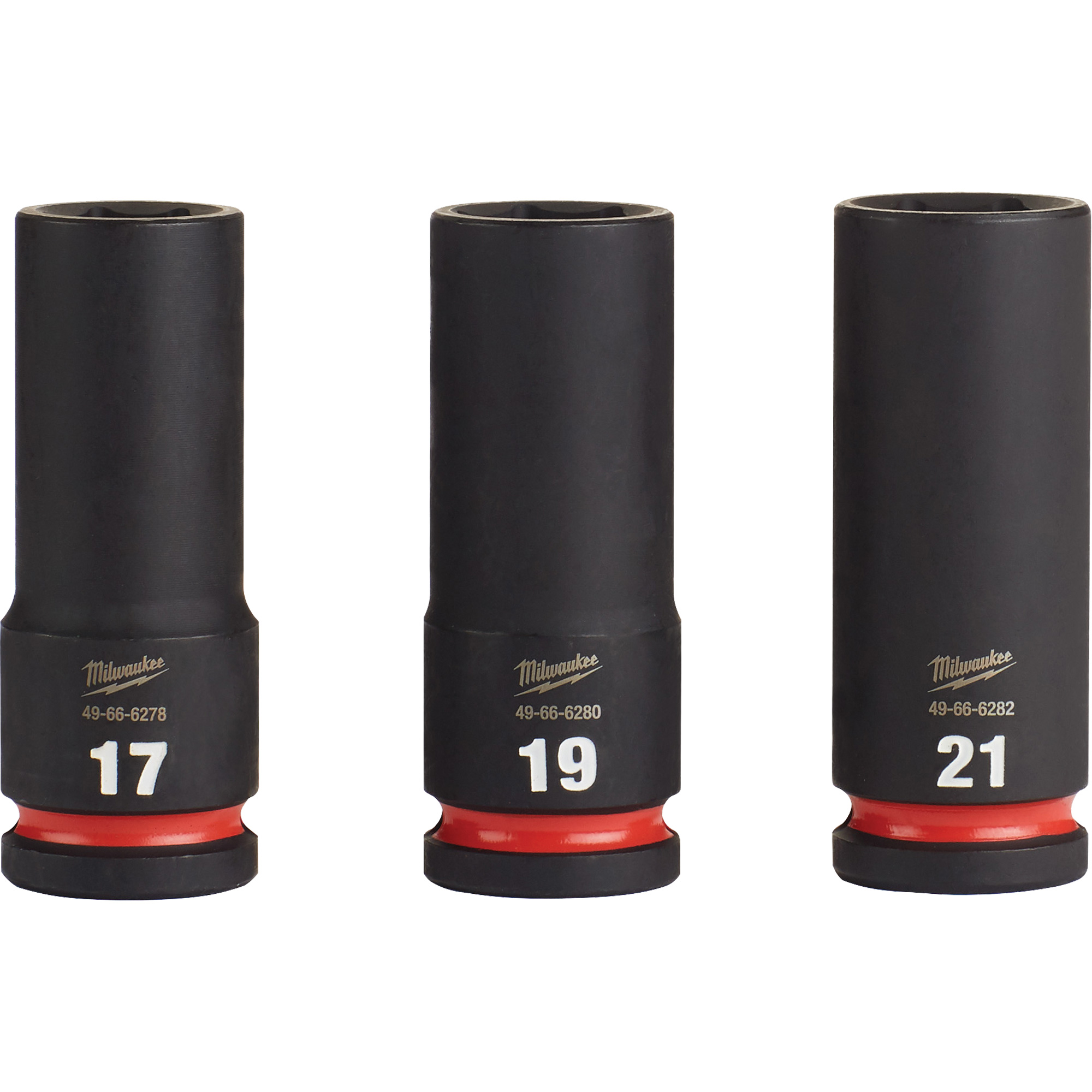 Jeu de douilles métriques à 6 pans ShockwaveMC Impact DutyMC, 3 Mcx, Chocs, Prise de 1/2", Profond