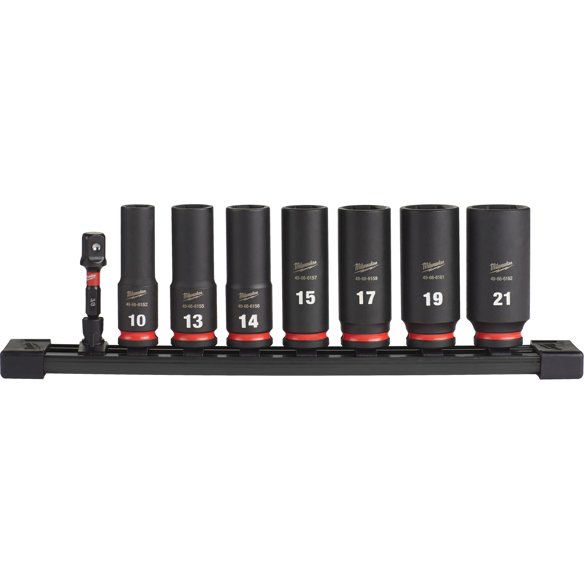 Jeu de douilles métriques à 6 pans ShockwaveMC Impact DutyMC, 8 Mcx, Chocs, Prise de 3/8", Profond
