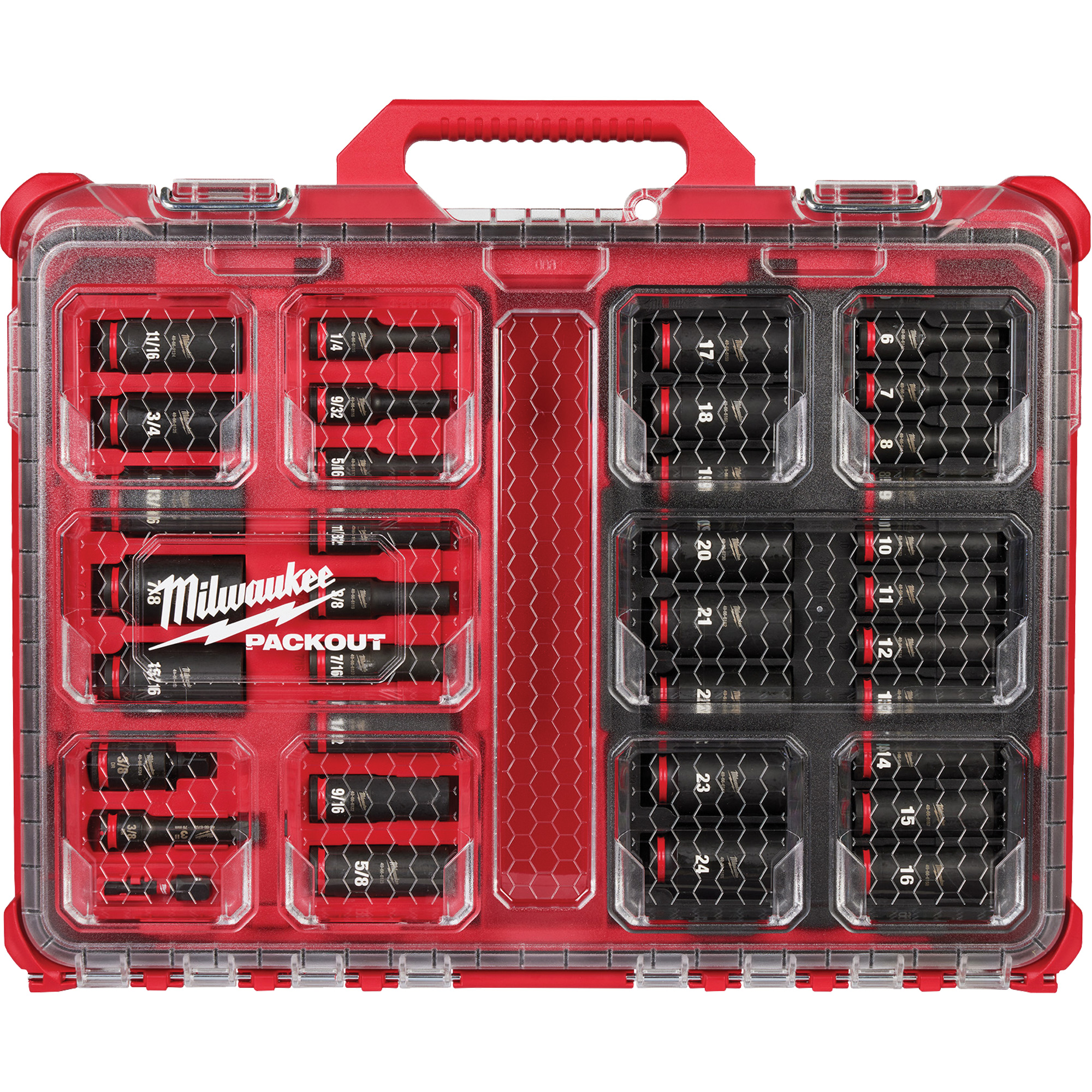 Jeu de douilles profondes 3/8" Shockwave Impact DutyMC PackoutMC