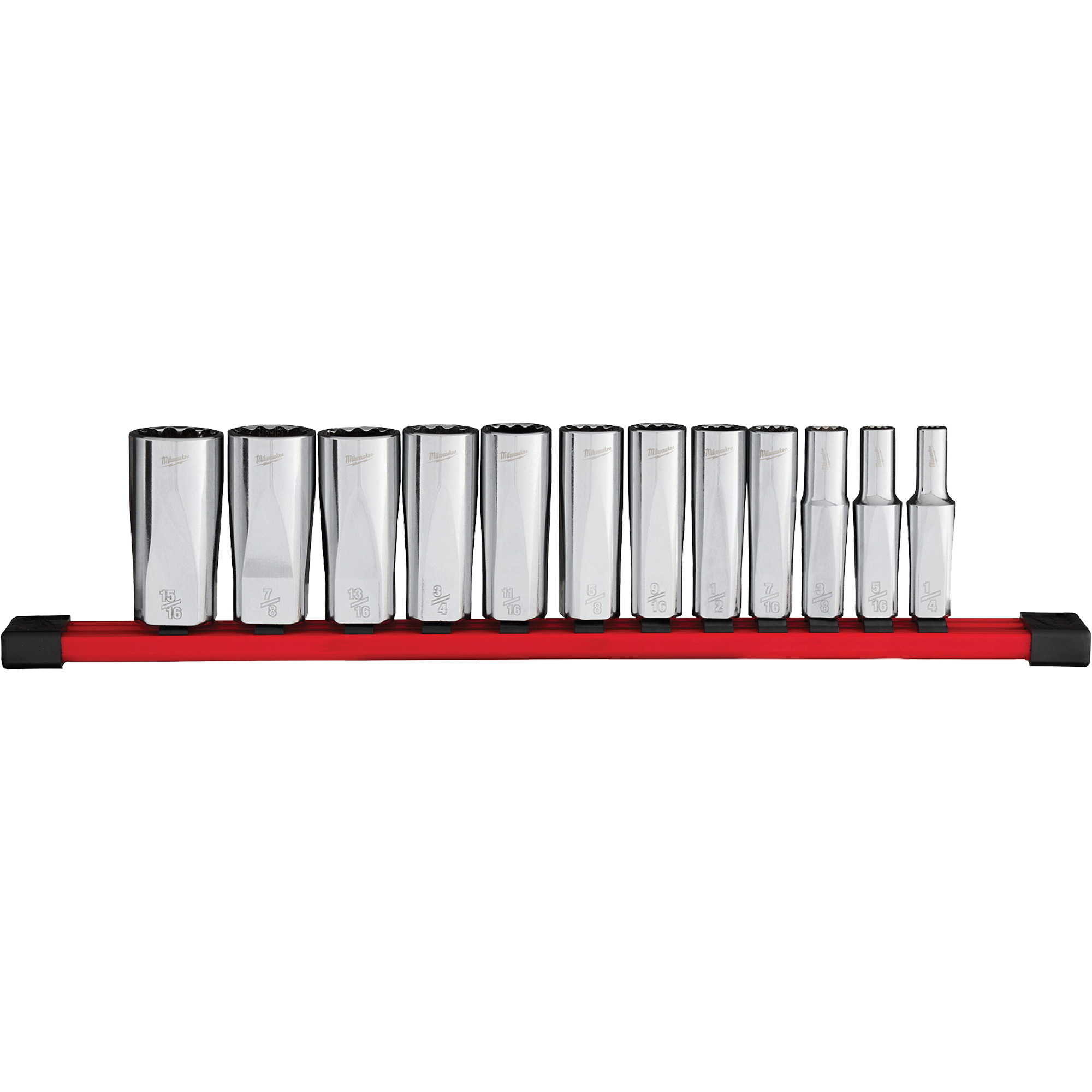 Jeu de douilles profondes SAE à 12 pans , 12 Mcx, Prise de 3/8", Profond