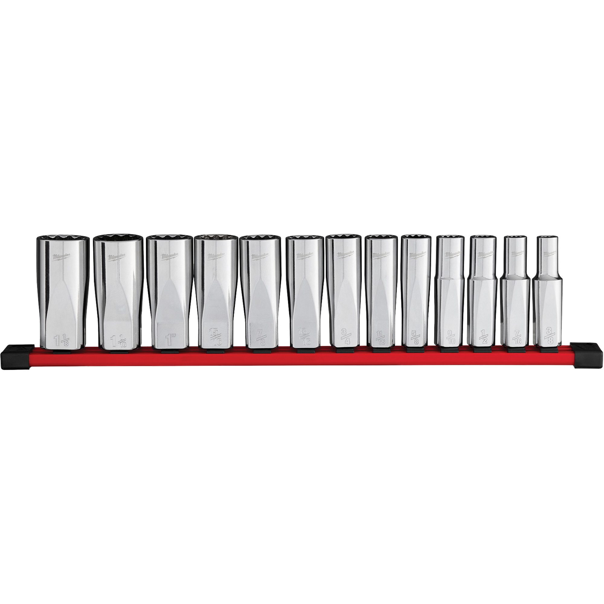 Jeu de douilles profondes SAE à 12 pans, 13 Mcx, Prise de 1/2", Profond