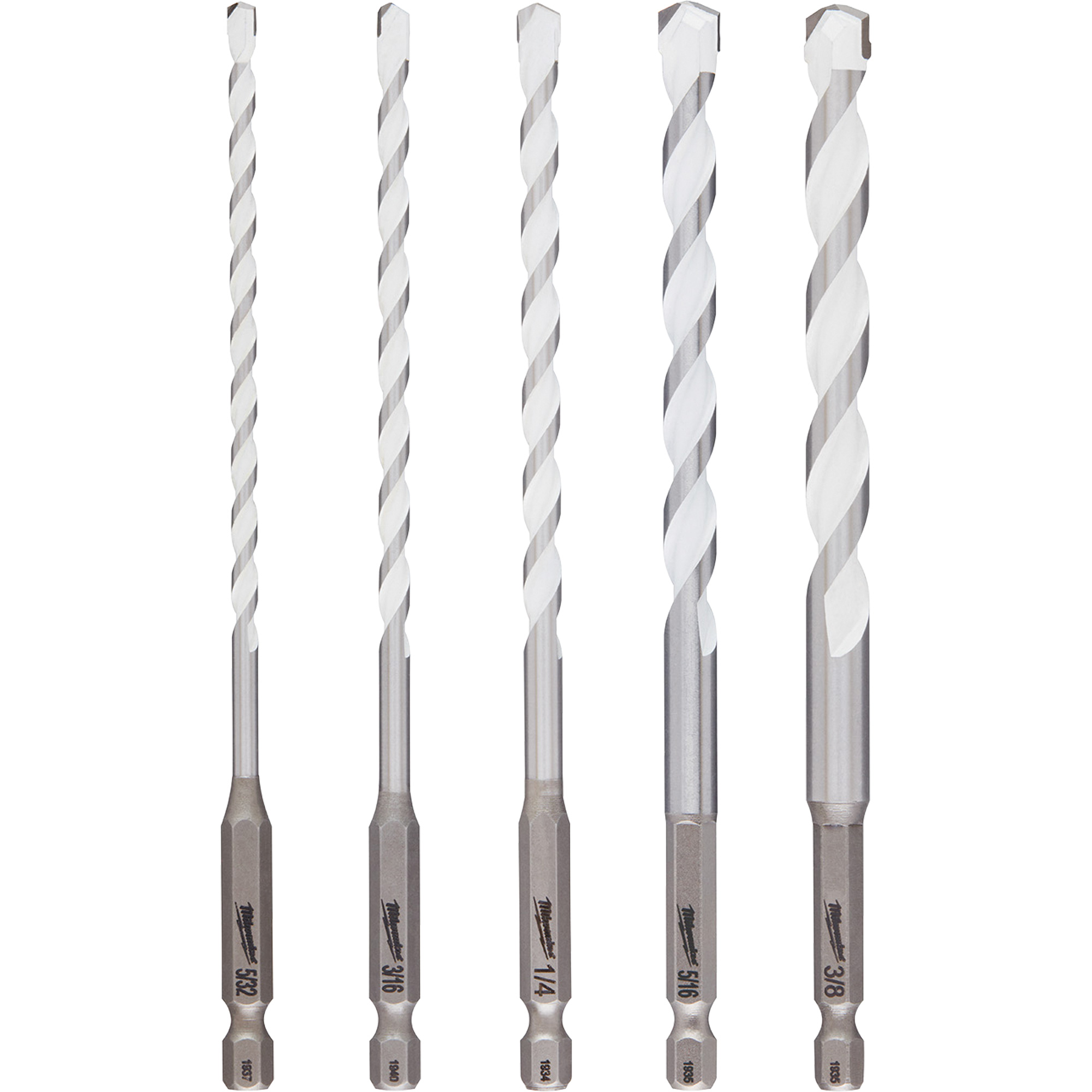 Jeu de forets multi-matériaux ShockwaveMC, 5 morceaux, Carbure