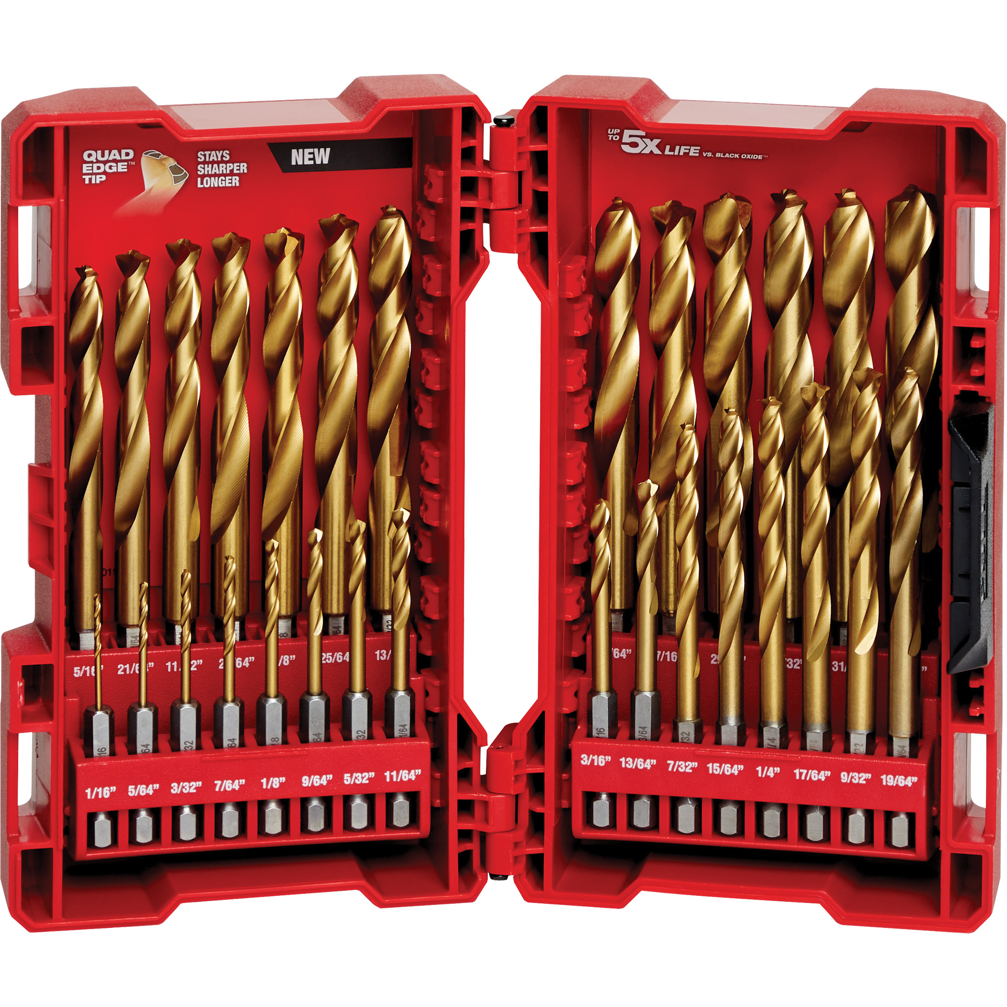 Jeu de forets ShockwaveMC Red HelixMC, 29 morceaux, Titane
