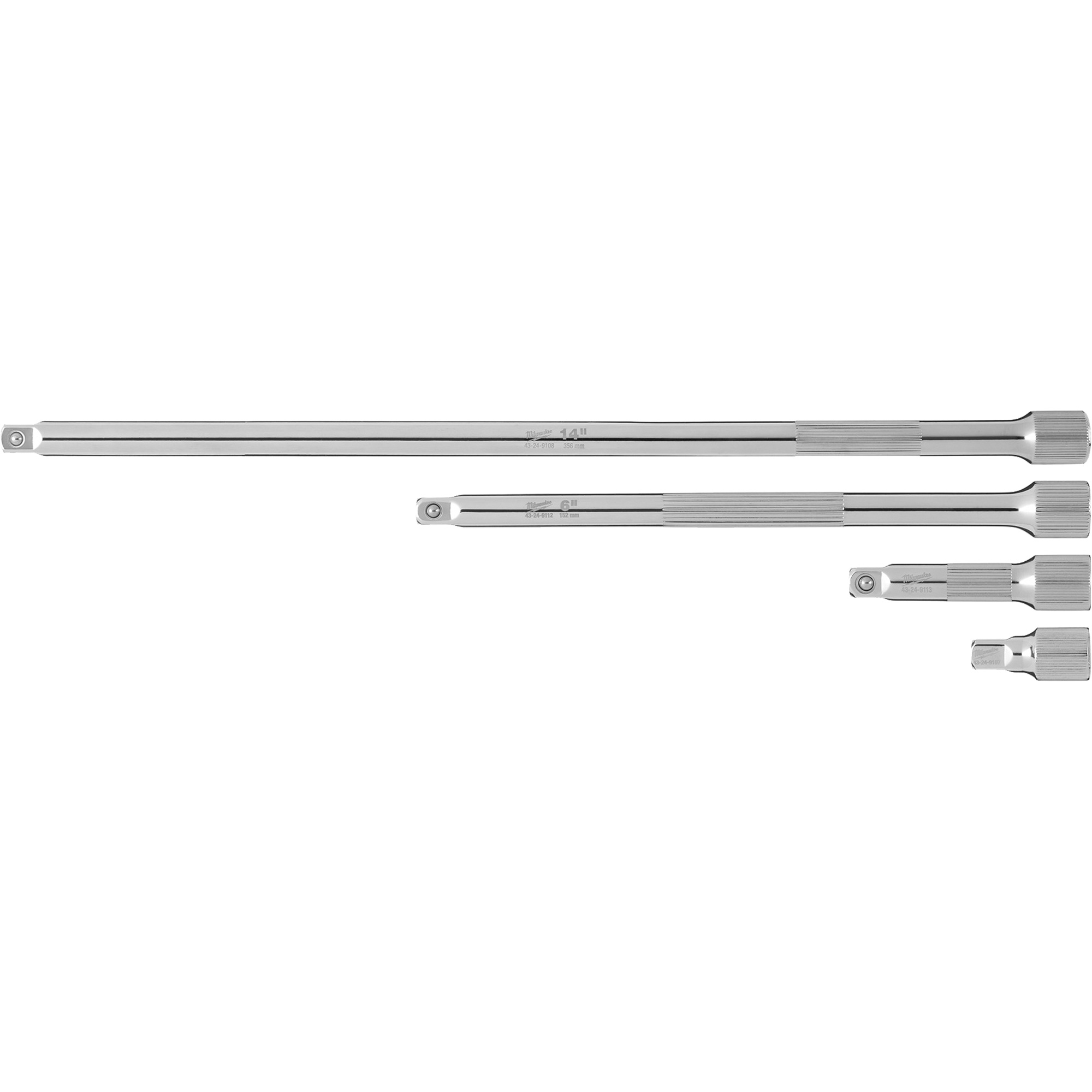 Jeu de rallonges prise, Prise de 3/8", Fini Chrome, 4 M