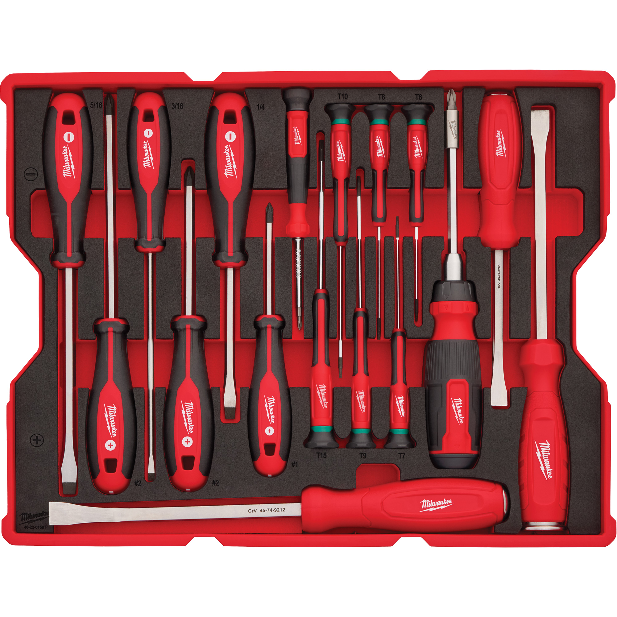 Jeu de tournevis et de leviers avec organisateur pour tiroirs PACKOUTMC, 17, Magnétique