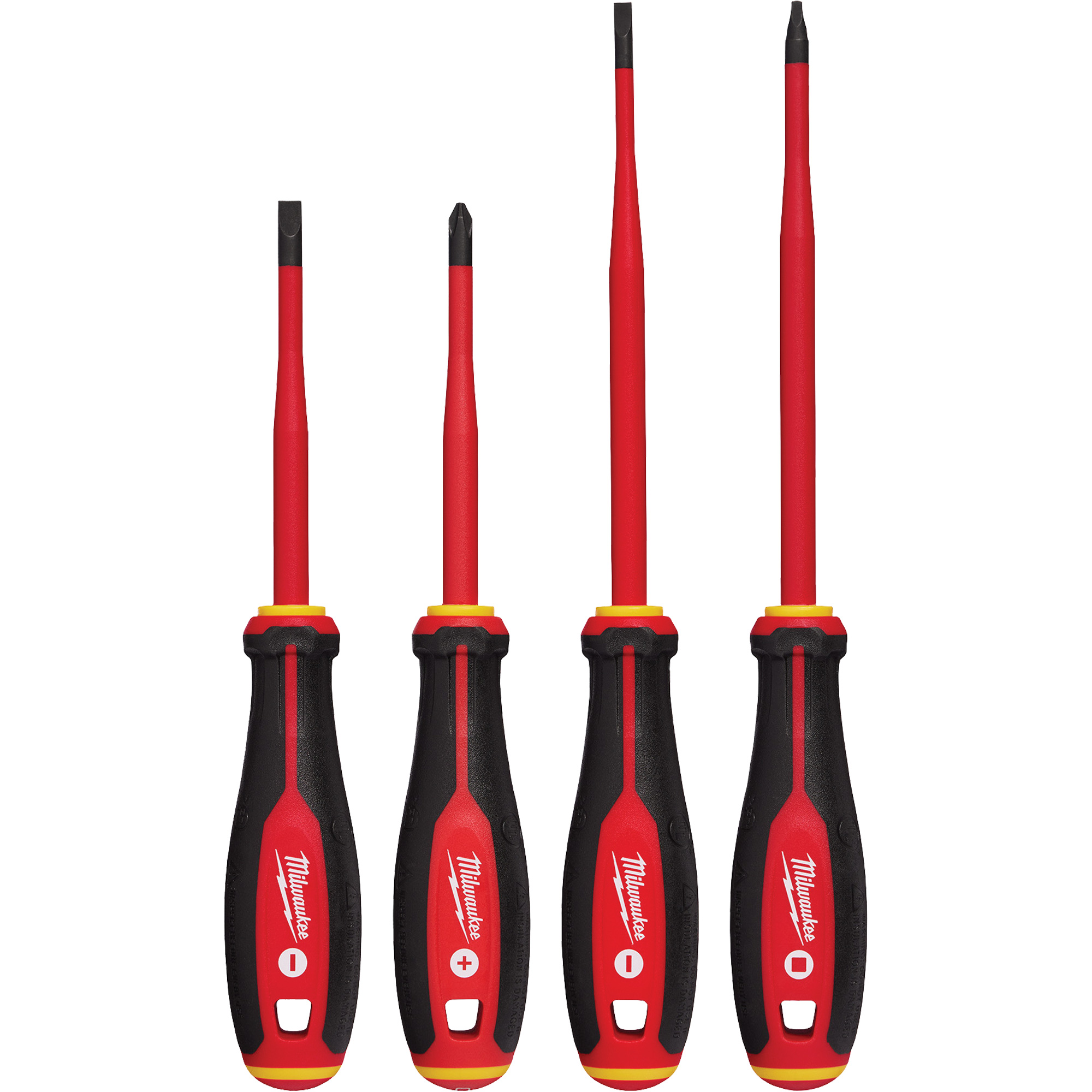 Jeu de tournevis isolés à pointe étroite, 4 mcx, Magnétique