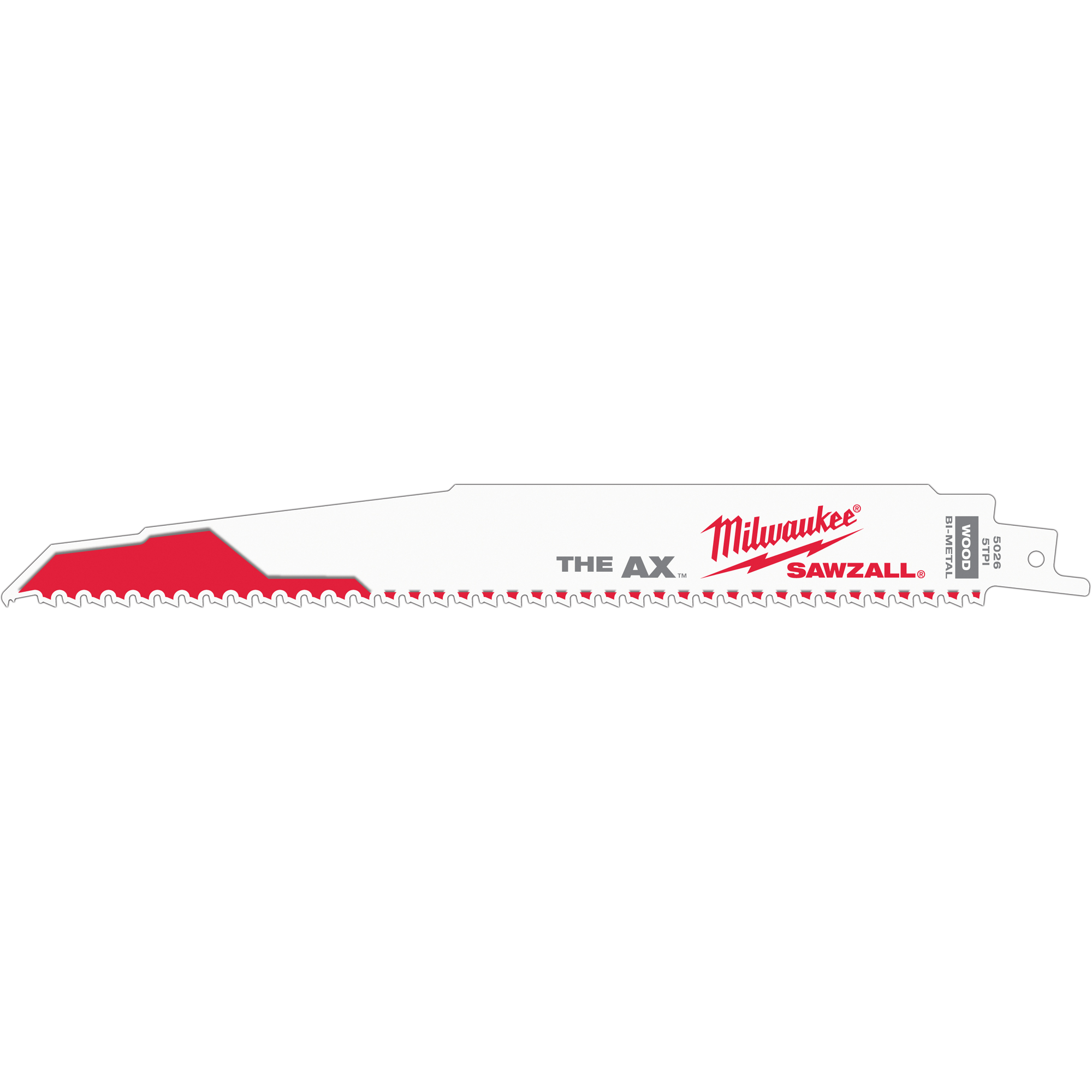 Lames haute performance Super SawzallMD, Bimétal, 5 Dents par pouce, 12" lo x 1" la