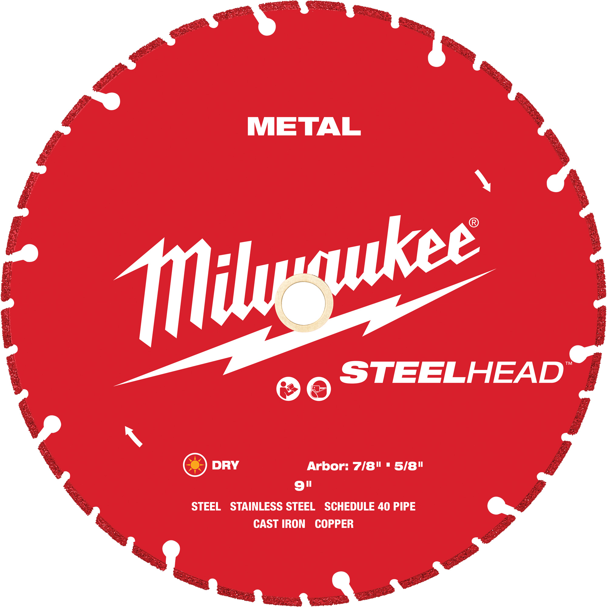 Lame de coupe diamantée STEELHEADMC, 9", Pour Métal
