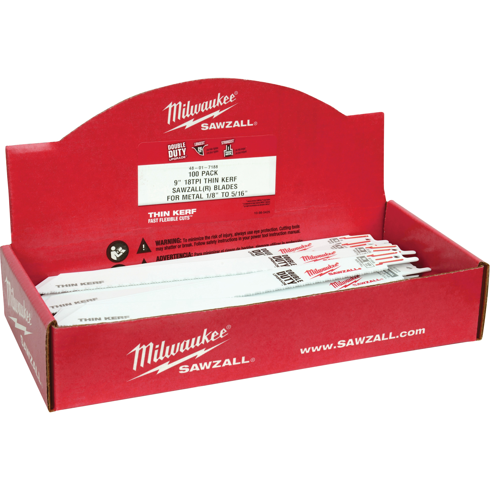 Lame de scie alternative SawzallMD, Bimétal, 14 Dents par pouce, 9" lo x 3/4" la