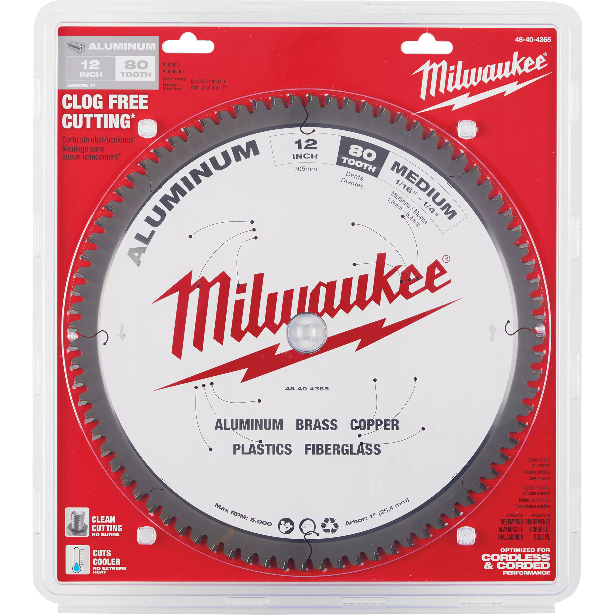 Lame de scie circulaire pour l’aluminium, 12", 80 dents, Pour Métal – Image 2