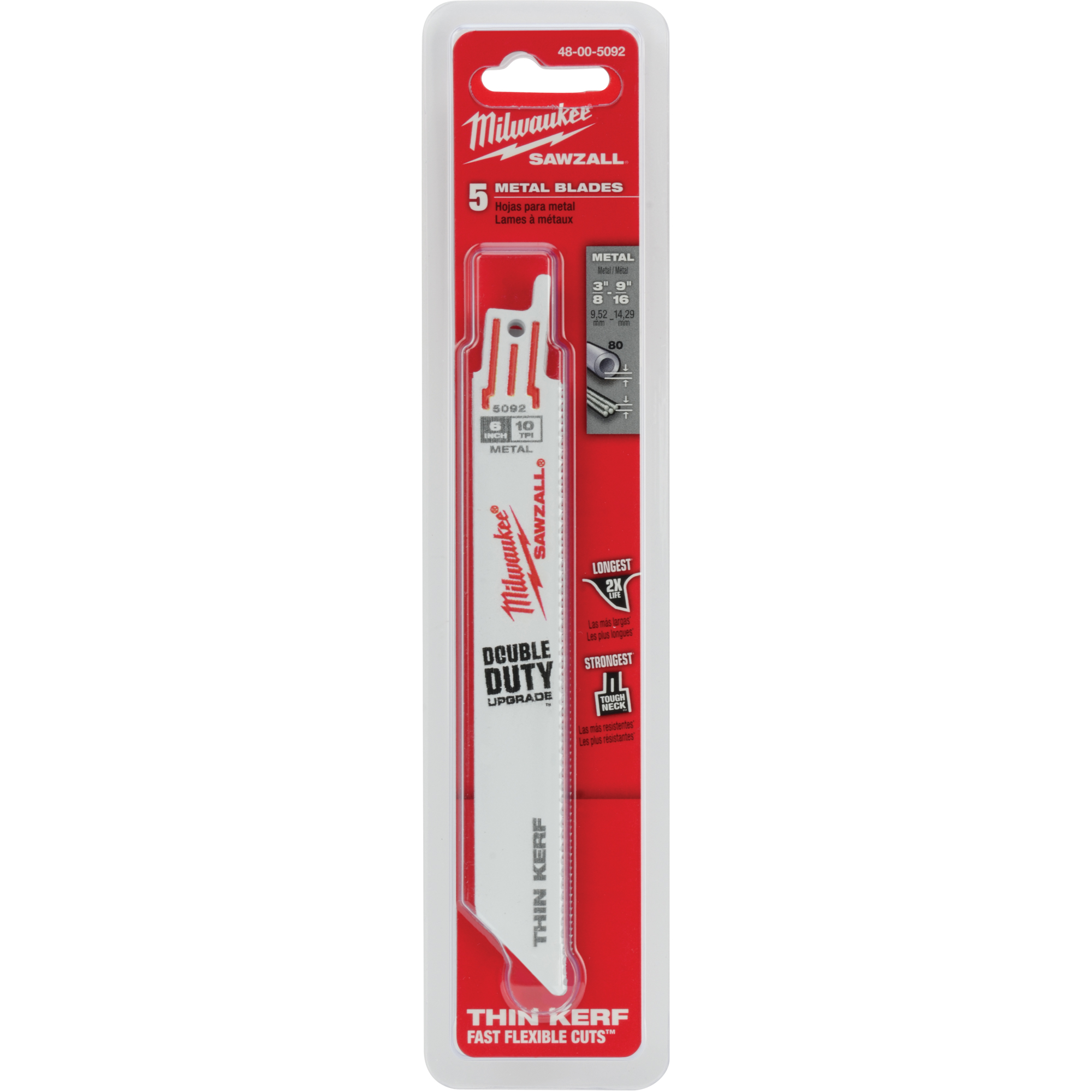 Lame de scie pour métal SawzallMD, Bimétal, 10 Dents par pouce, 6" lo