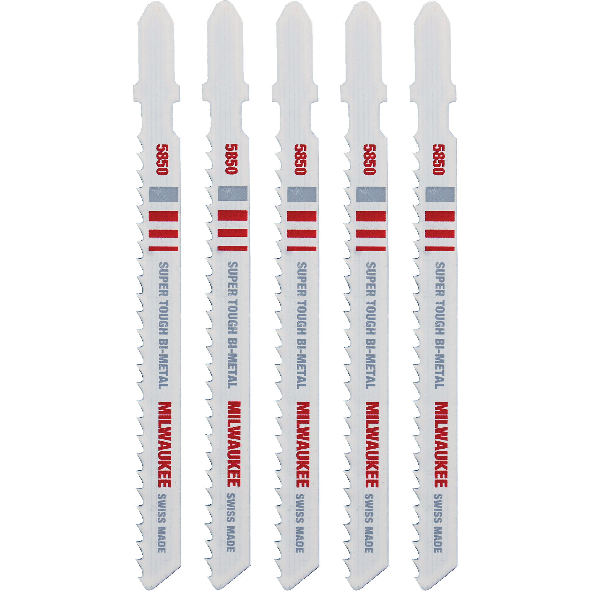 Lame de scie sauteuse, Bimétal, Tige en T, 4" lo, 8 dents par pouce