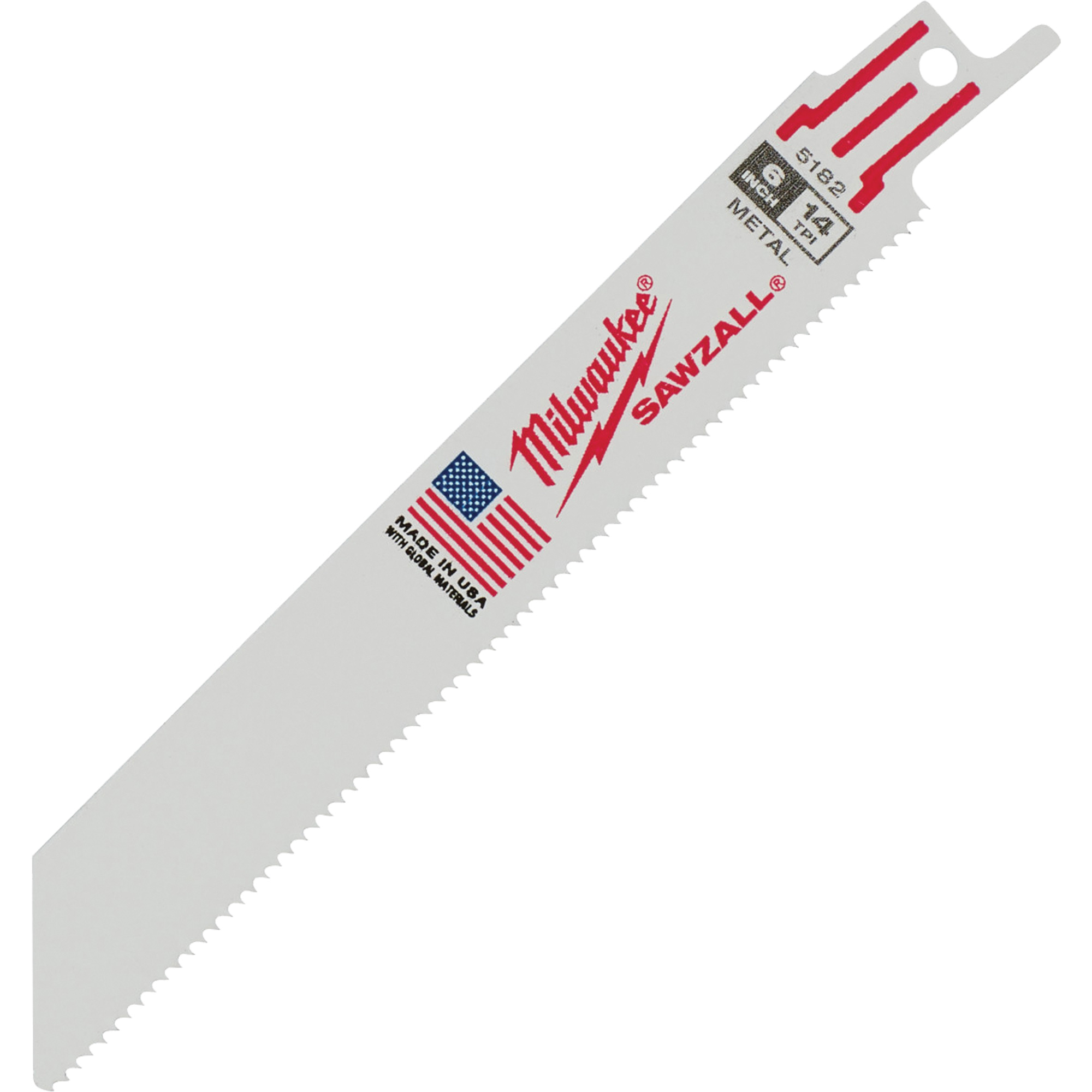 Lame SawzallMD, Bimétal, 14 Dents par pouce, 6" lo x 3/4" la