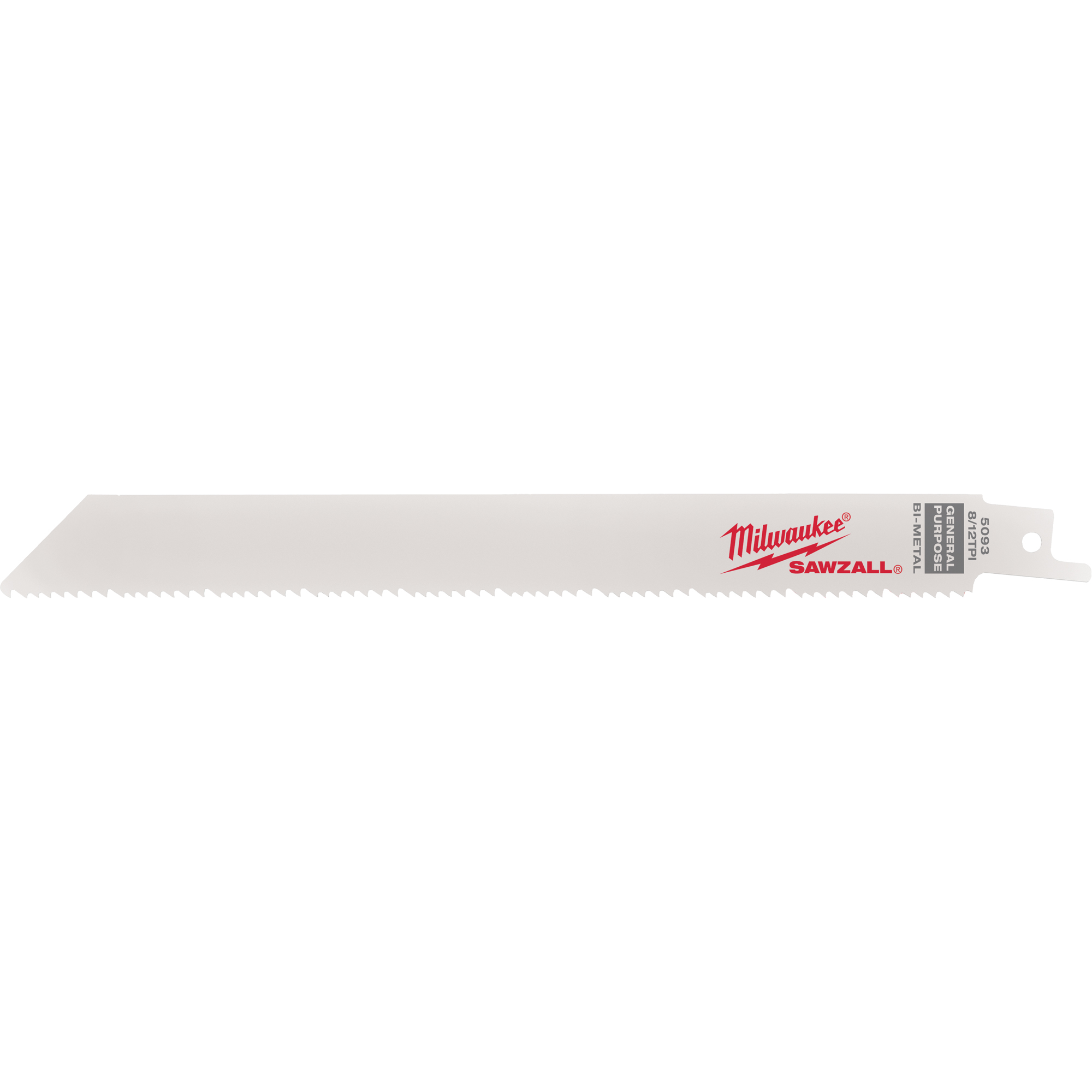 Lames haute performance Super SawzallMD, Bimétal, 8,5 Dents par pouce, 8" lo x 3/4" la