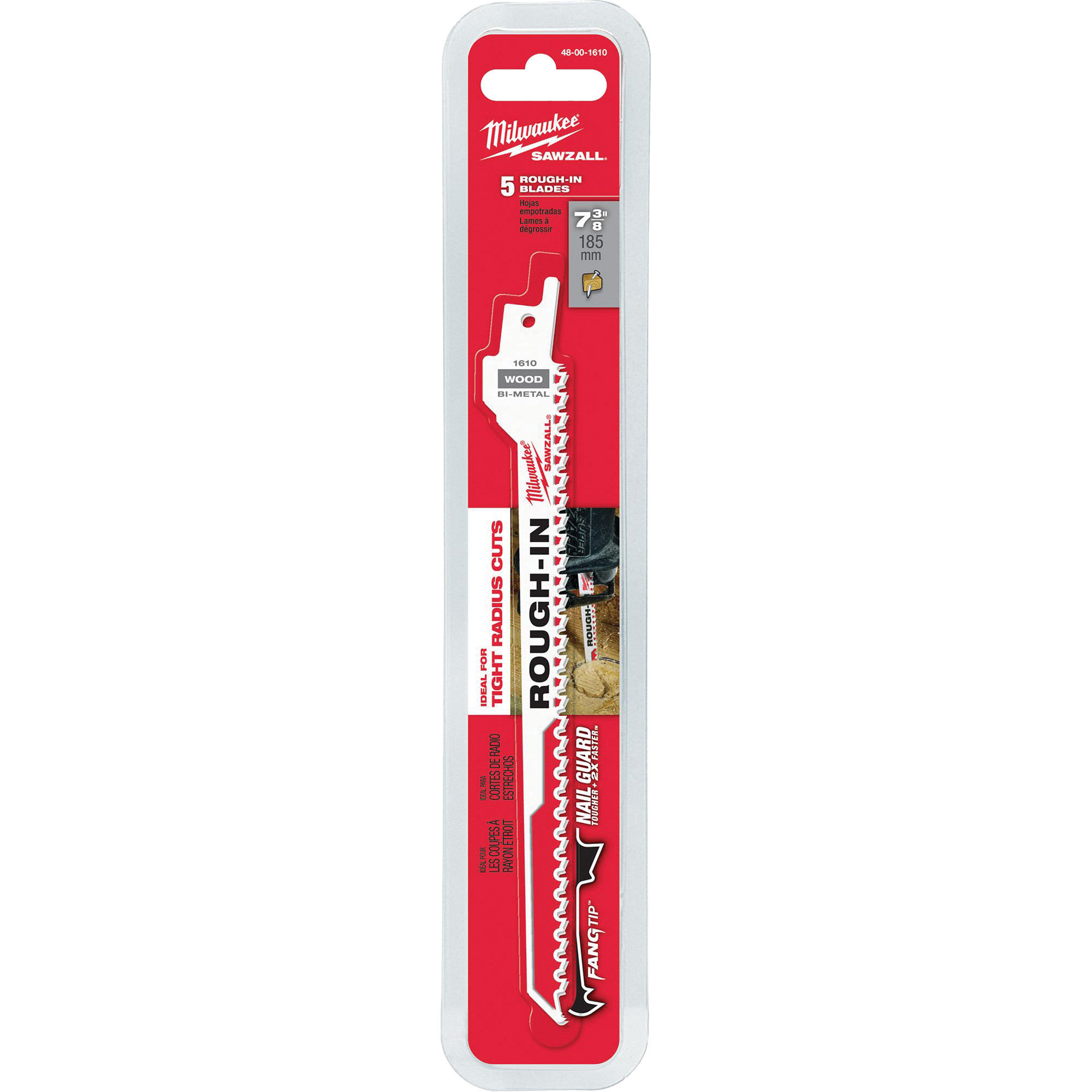 Lame SawzallMD pour la mise en place de canalisations, Bimétal, 10 Dents par pouce, 7-3/8" lo x 1" la