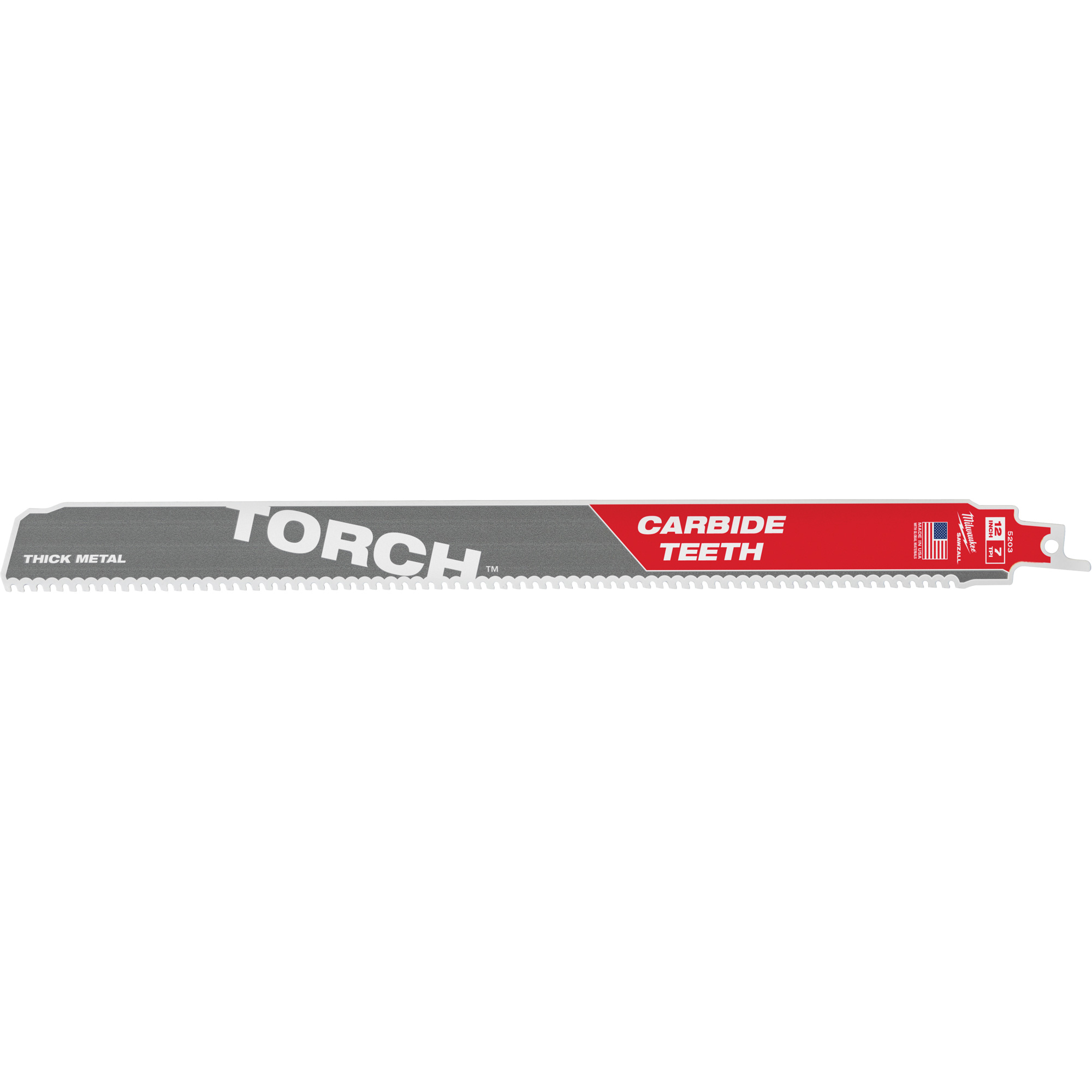 Lame SawzallMD TorchMC, Carbure, 7 Dents par pouce, 12" lo x 1" la