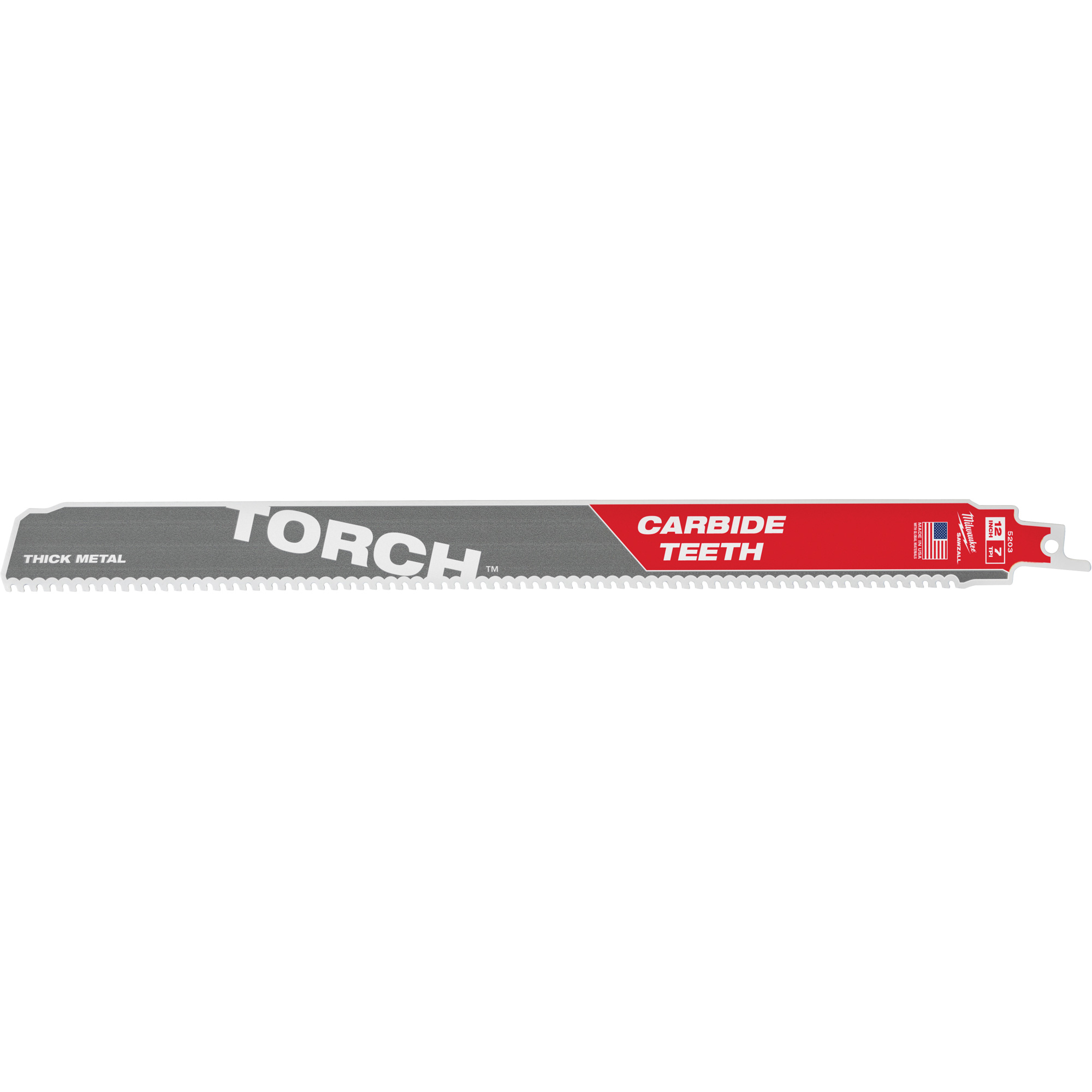 Lame SawzallMD TorchMC, Carbure, 7 Dents par pouce, 12" lo x 1" la