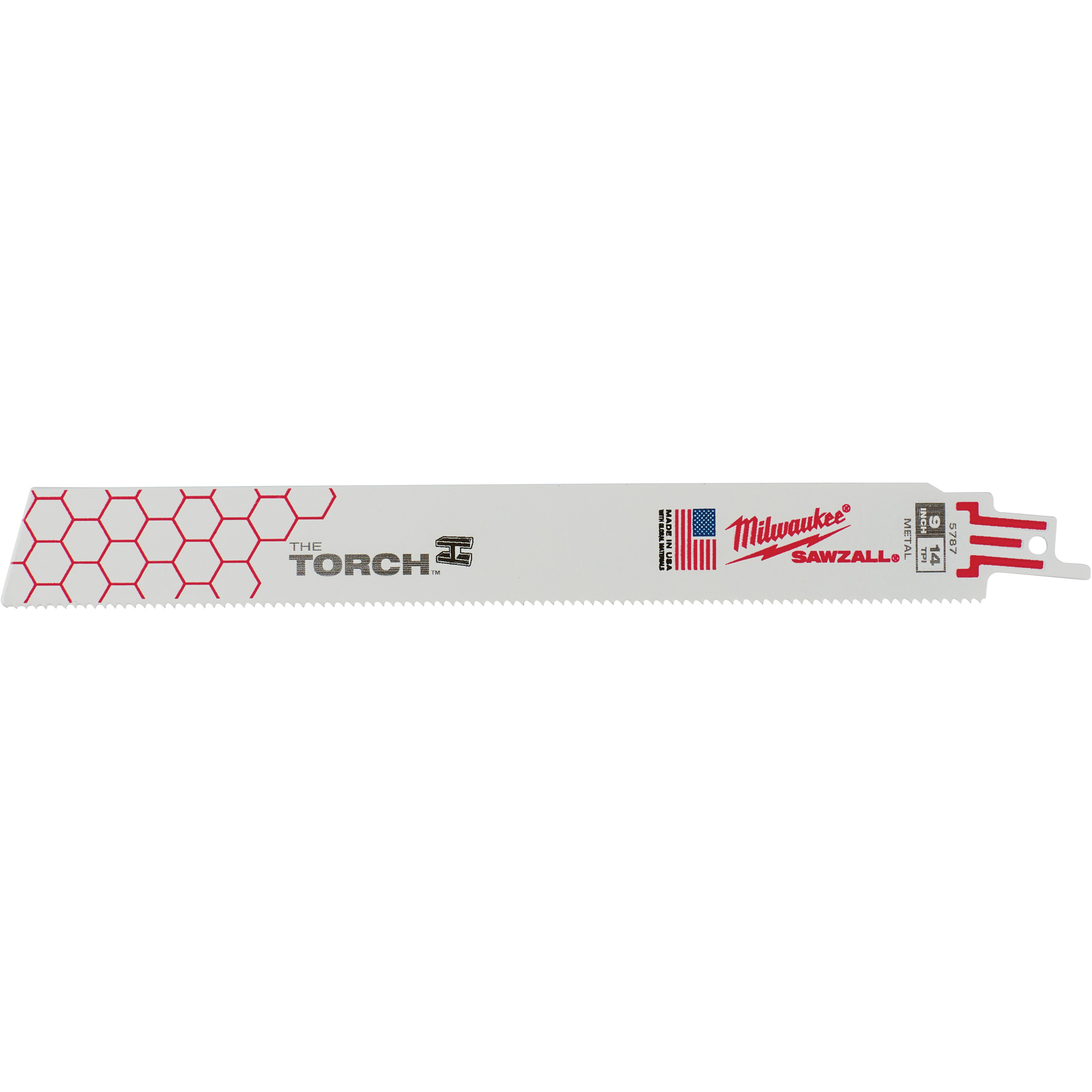 Lames The TorchMC SawzallMD, Bimétal, 14 Dents par pouce, 9" lo x 1" la