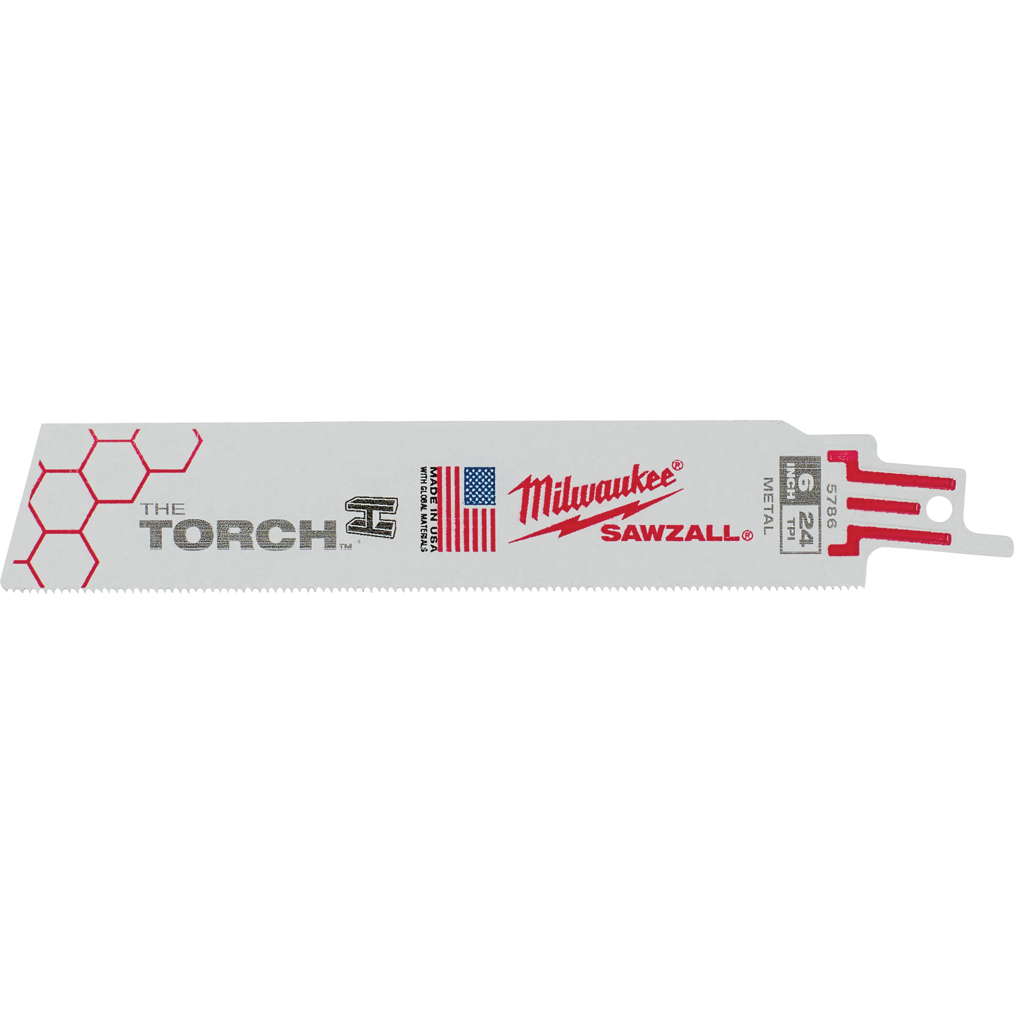 Lame The TorchMC SawzallMD, Bimétal, 24 Dents par pouce, 6" lo x 1" la