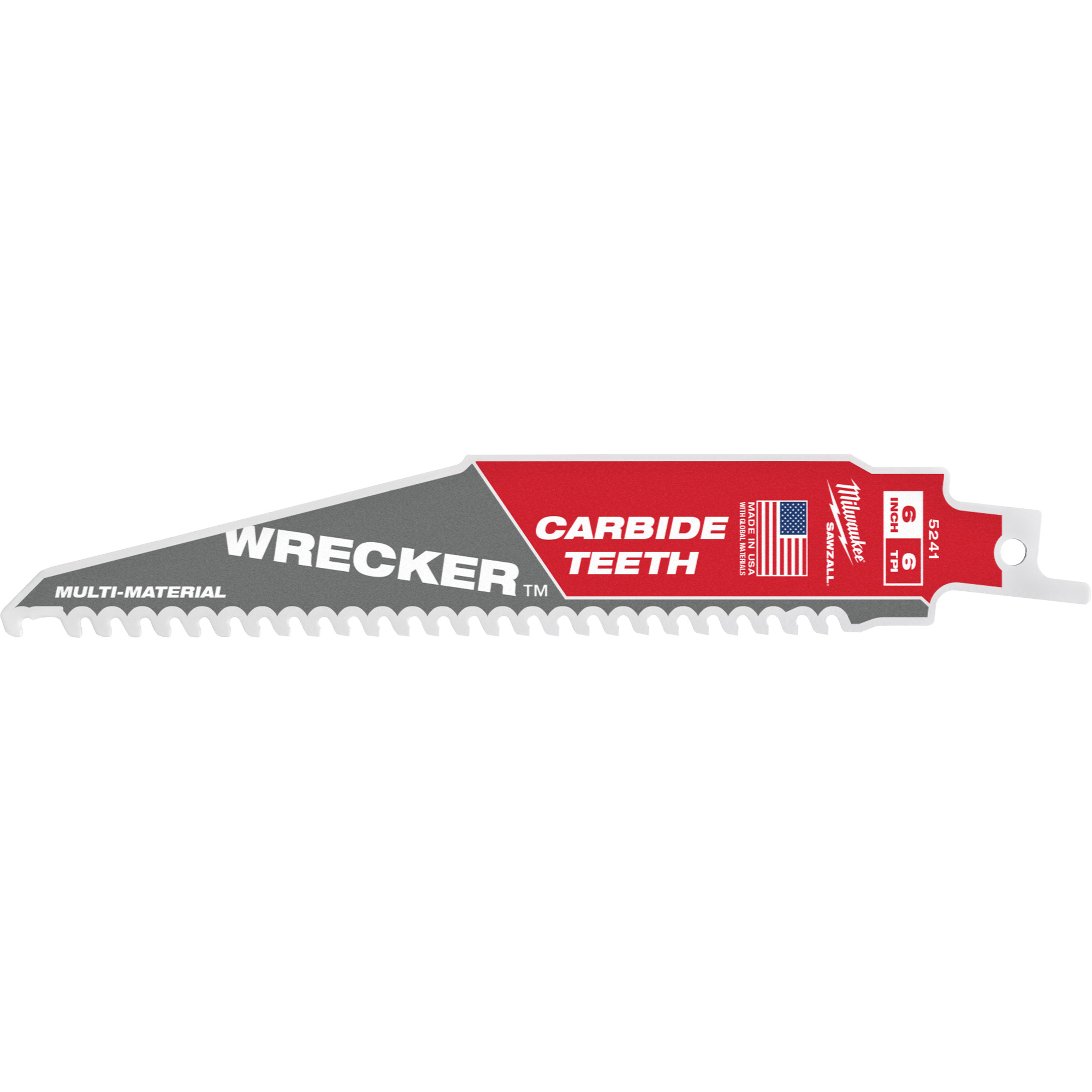 Lame WreckerMC SawzallMD, Carbure, 6 Dents par pouce, 6" lo x 1" la