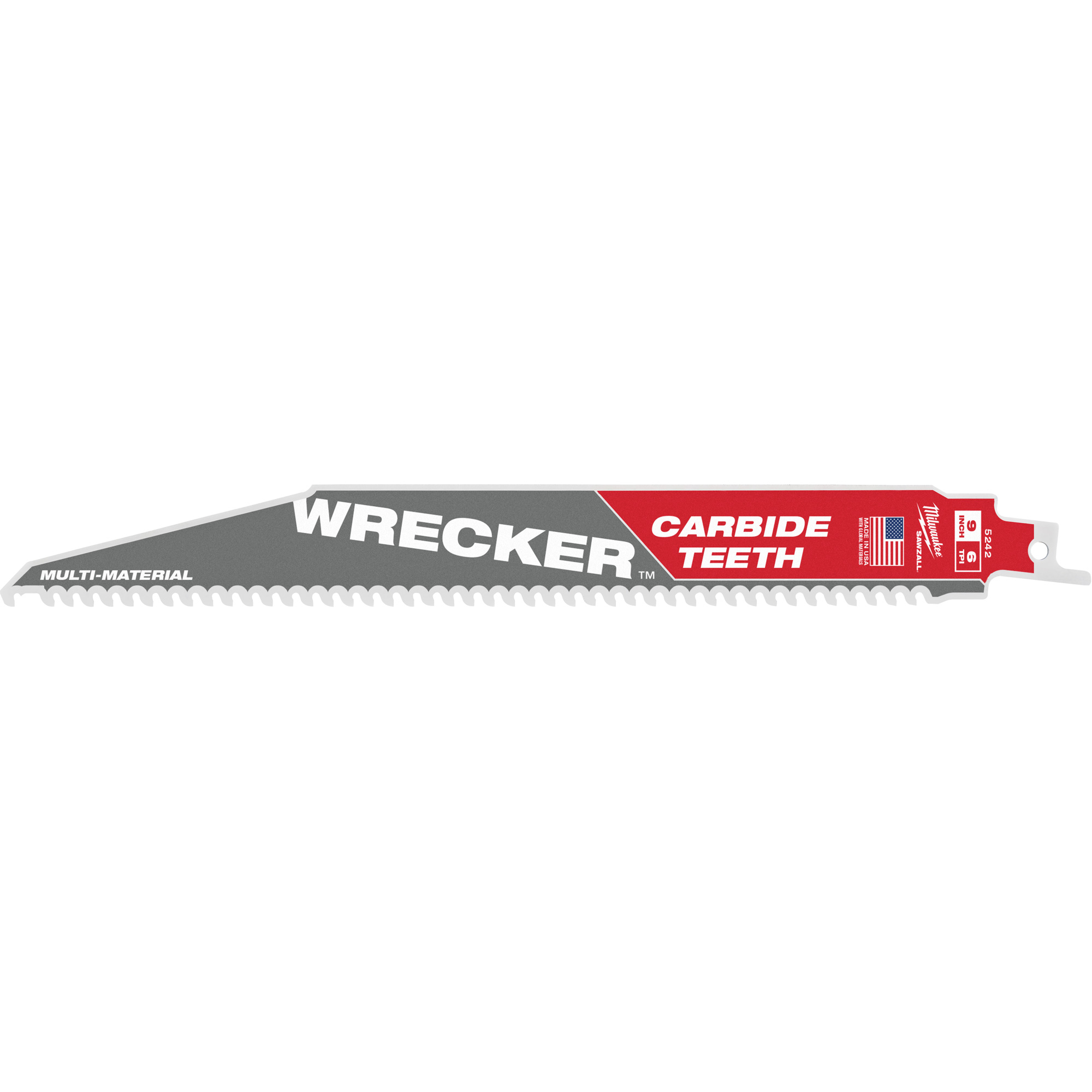 Lame WreckerMC SawzallMD, Carbure, 6 Dents par pouce, 9" lo x 1" la