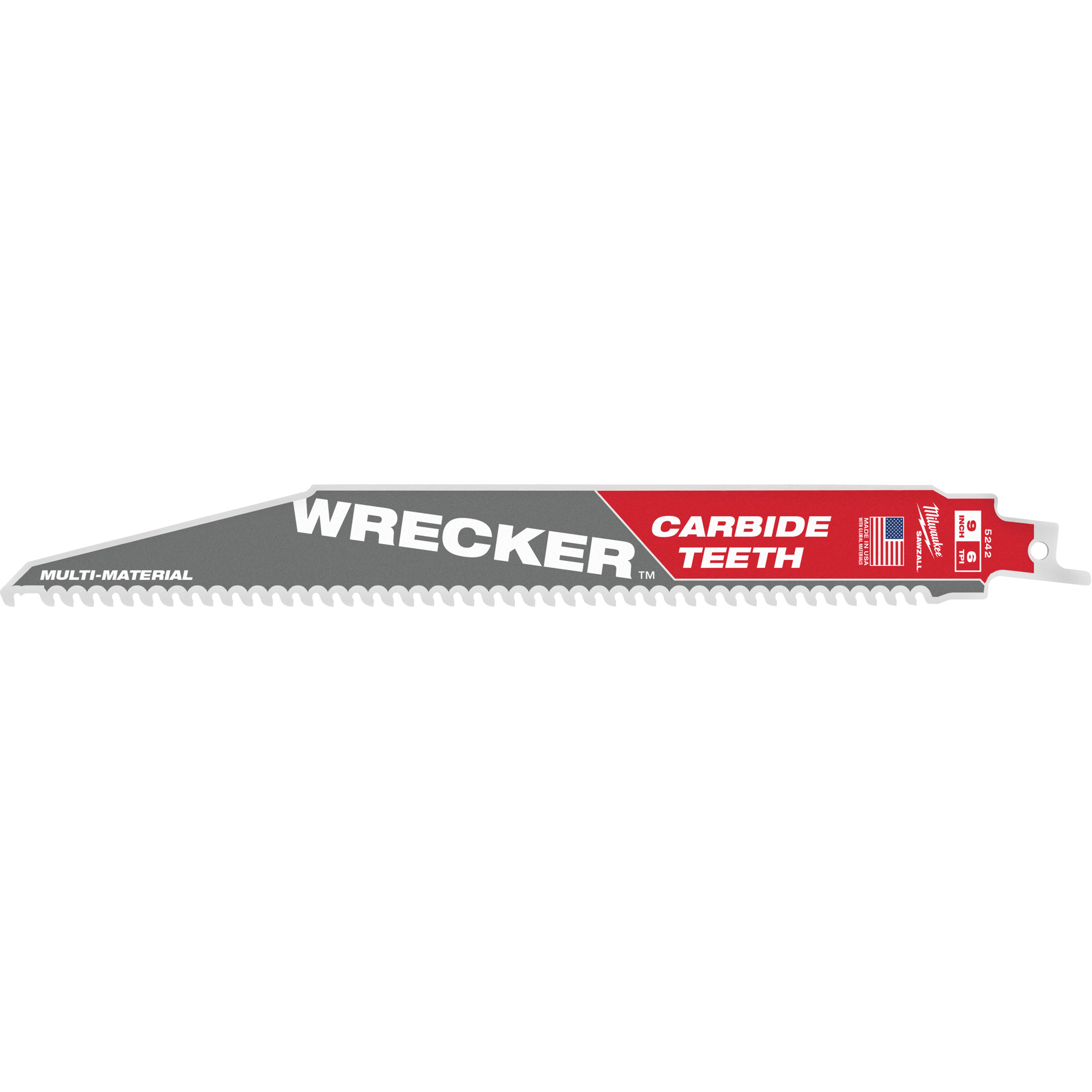 Lame WreckerMC SawzallMD, Carbure, 6 Dents par pouce, 9" lo x 1" la