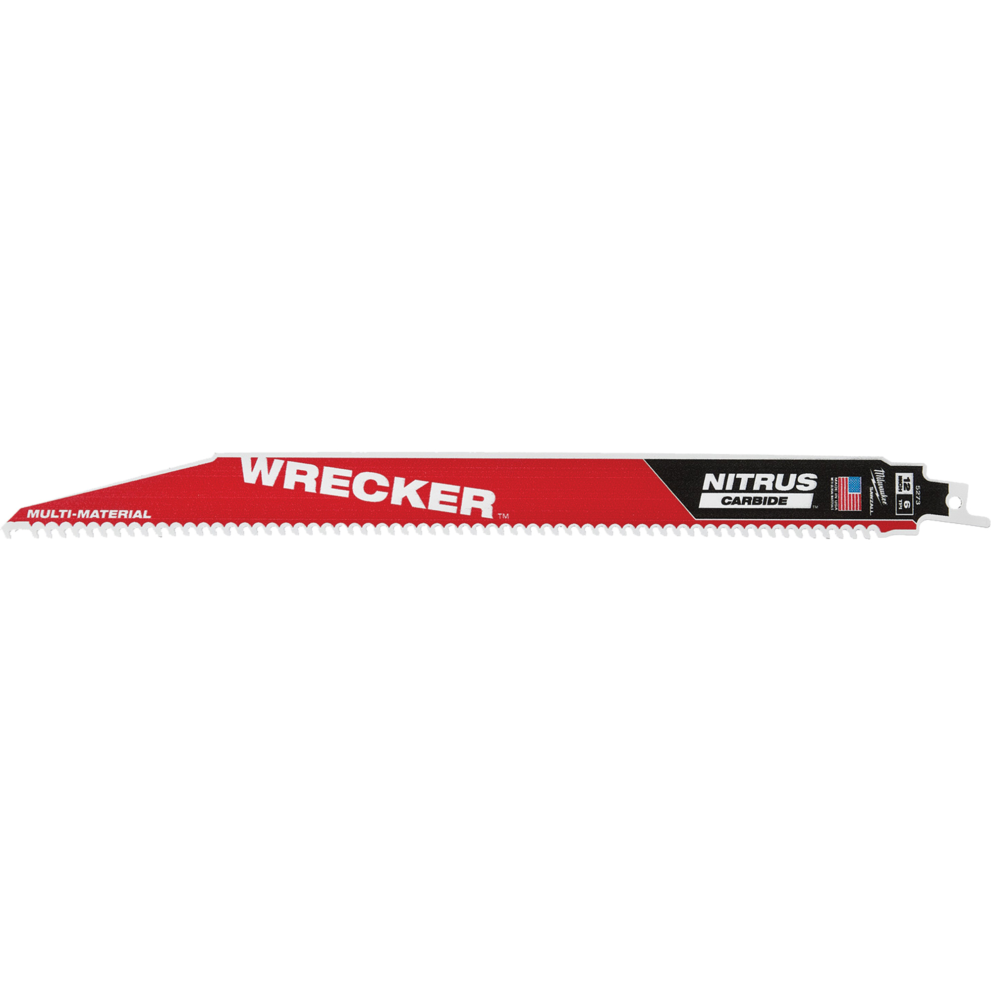 Lame WreckerMC SawzallMD, Nitrus CarbideMC, 6 Dents par pouce, 12" lo x 1" la