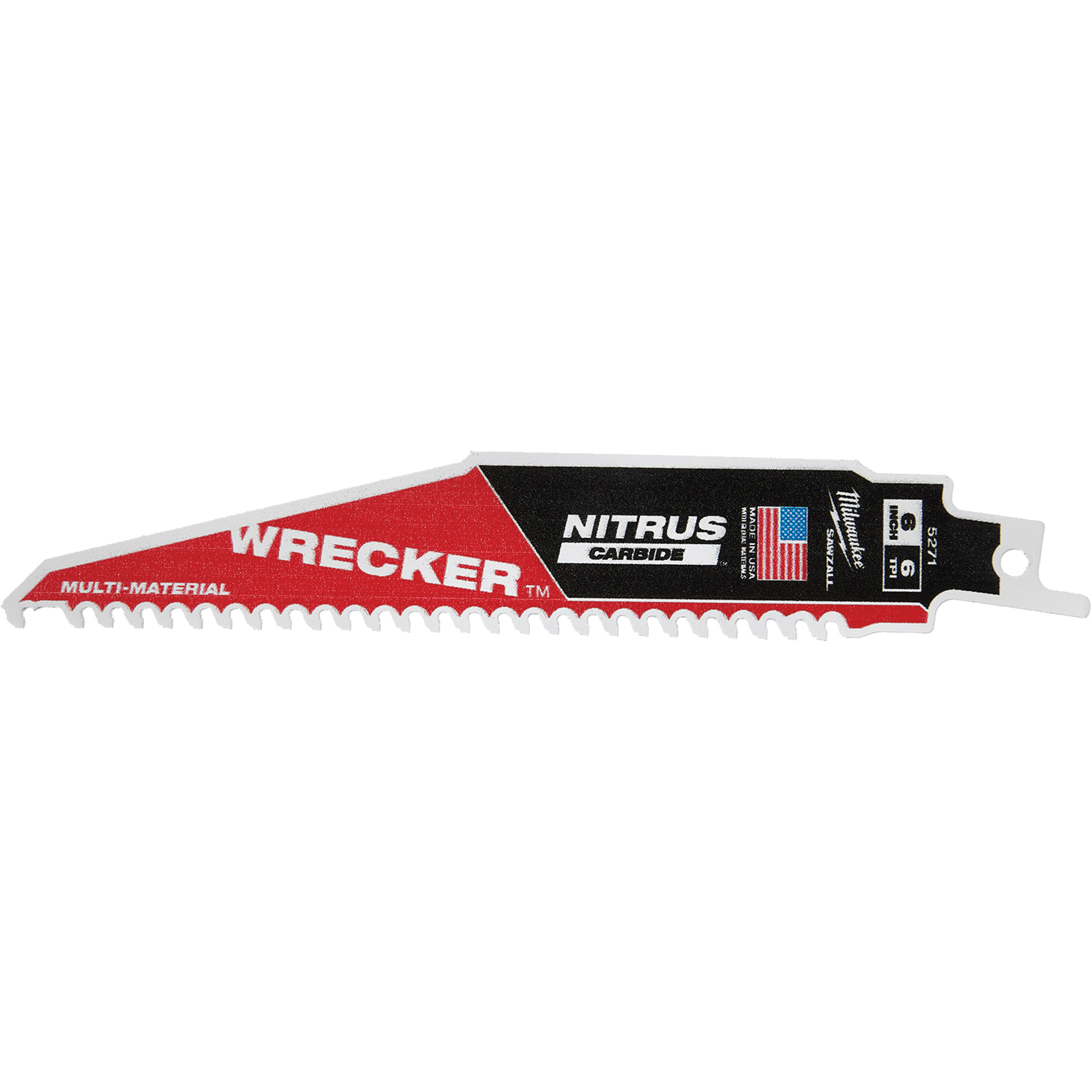 Lame WreckerMC SawzallMD, Nitrus CarbideMC, 6 Dents par pouce, 6" lo x 1" la