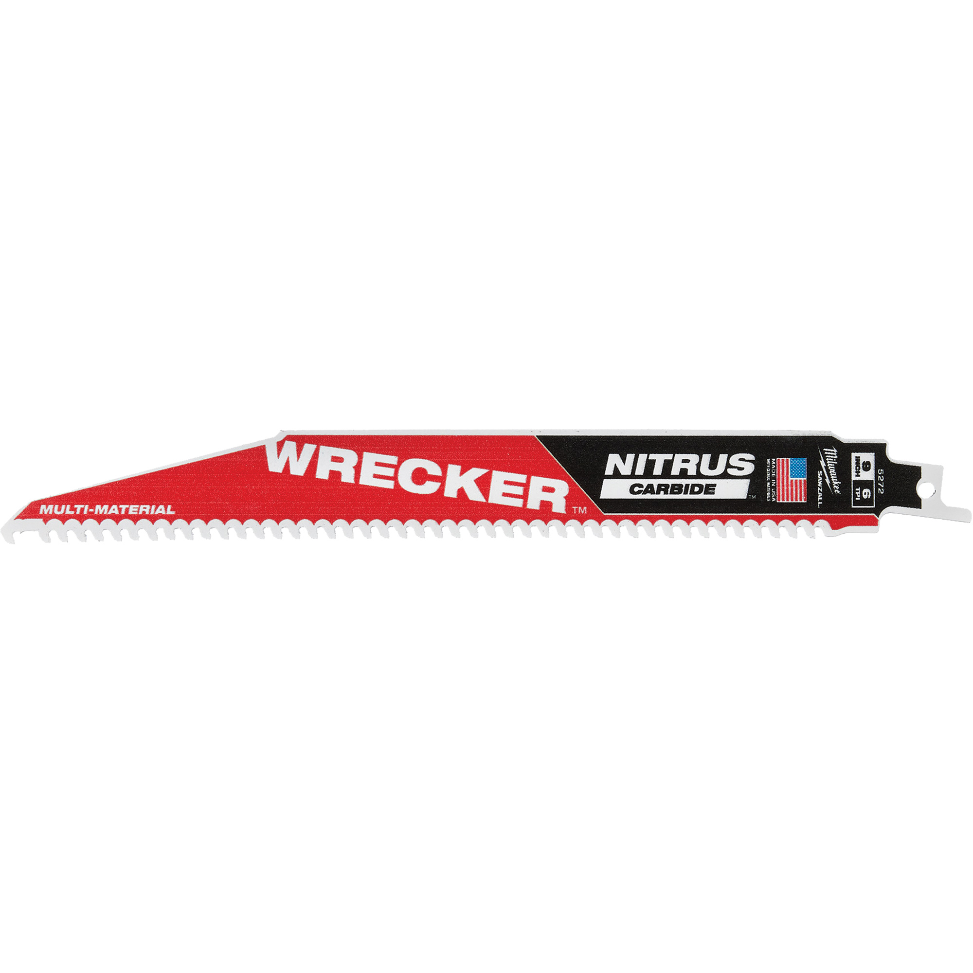 Lame WreckerMC SawzallMD, Nitrus CarbideMC, 6 Dents par pouce, 9" lo x 1" la