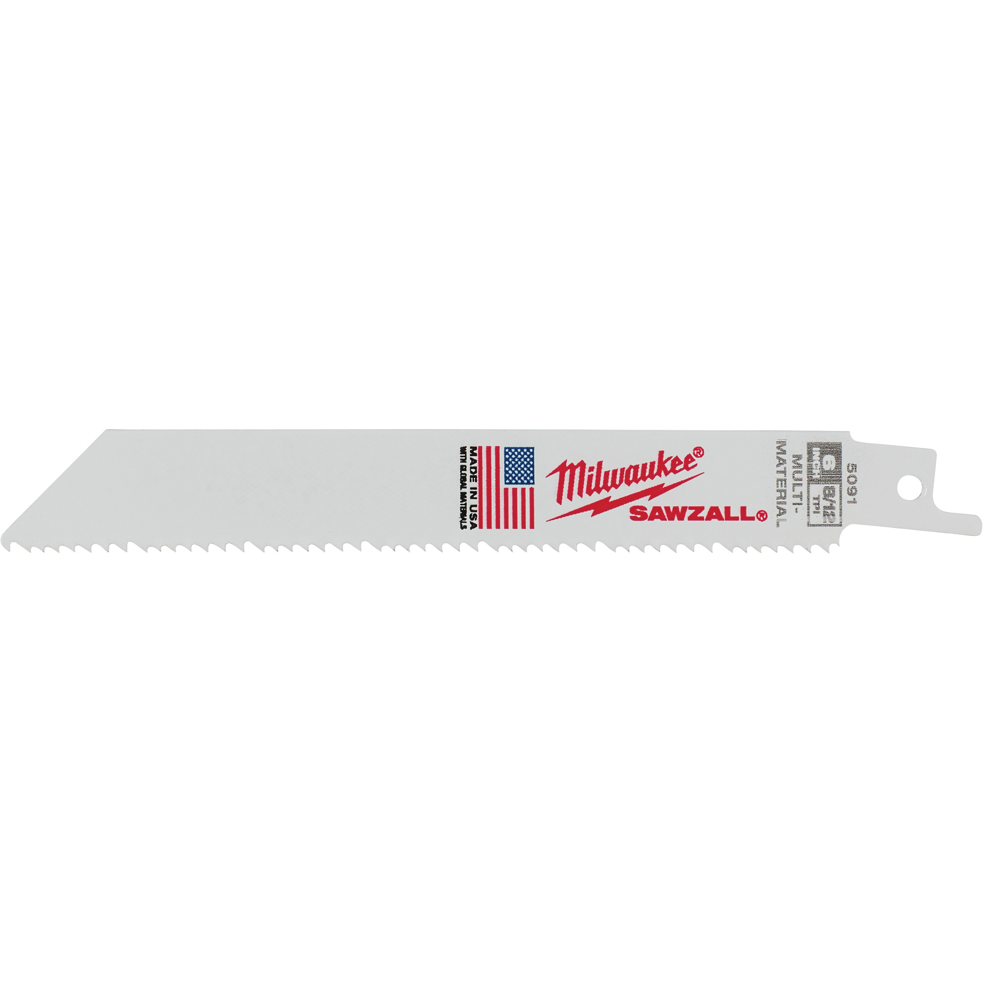 Lames de scie alternative SawzallMD, Bimétal, 8-12 Dents par pouce, 6" lo x 3/4" la