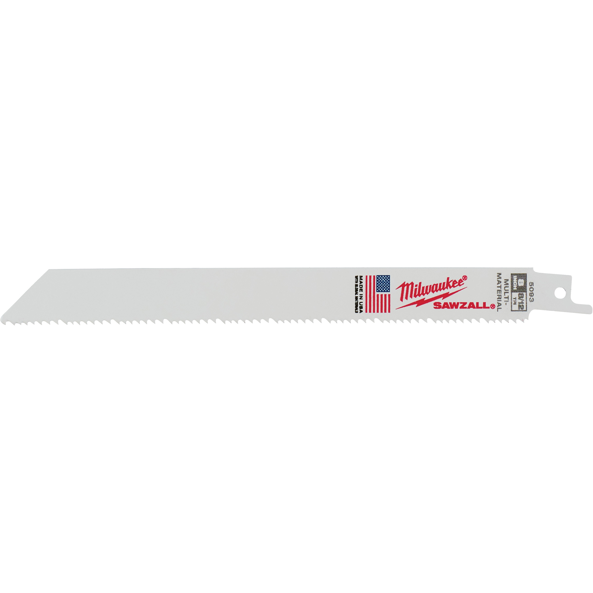 Lames de scie alternative SawzallMD, Bimétal, 8-12 Dents par pouce, 8" lo x 3/4" la