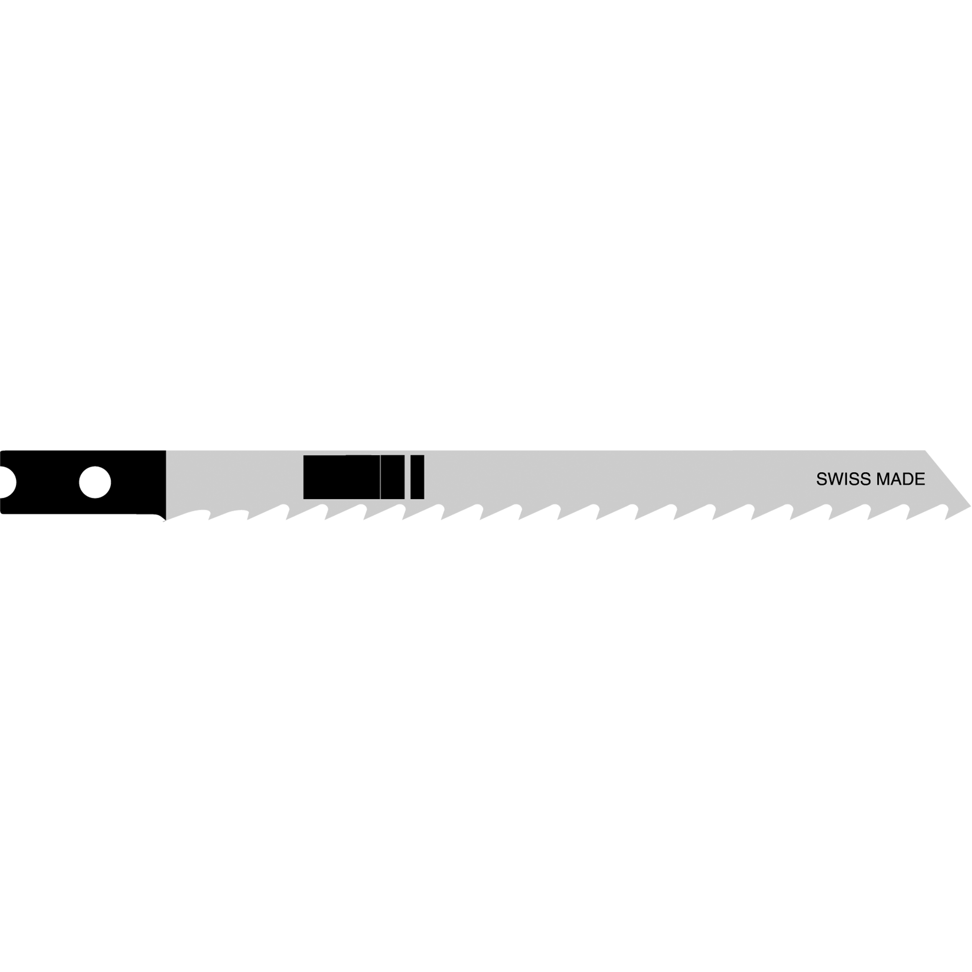 Lames de scie sauteuse, Acier à haute teneur en carbone, Tige en U, 4" lo, 6 dents par pouce