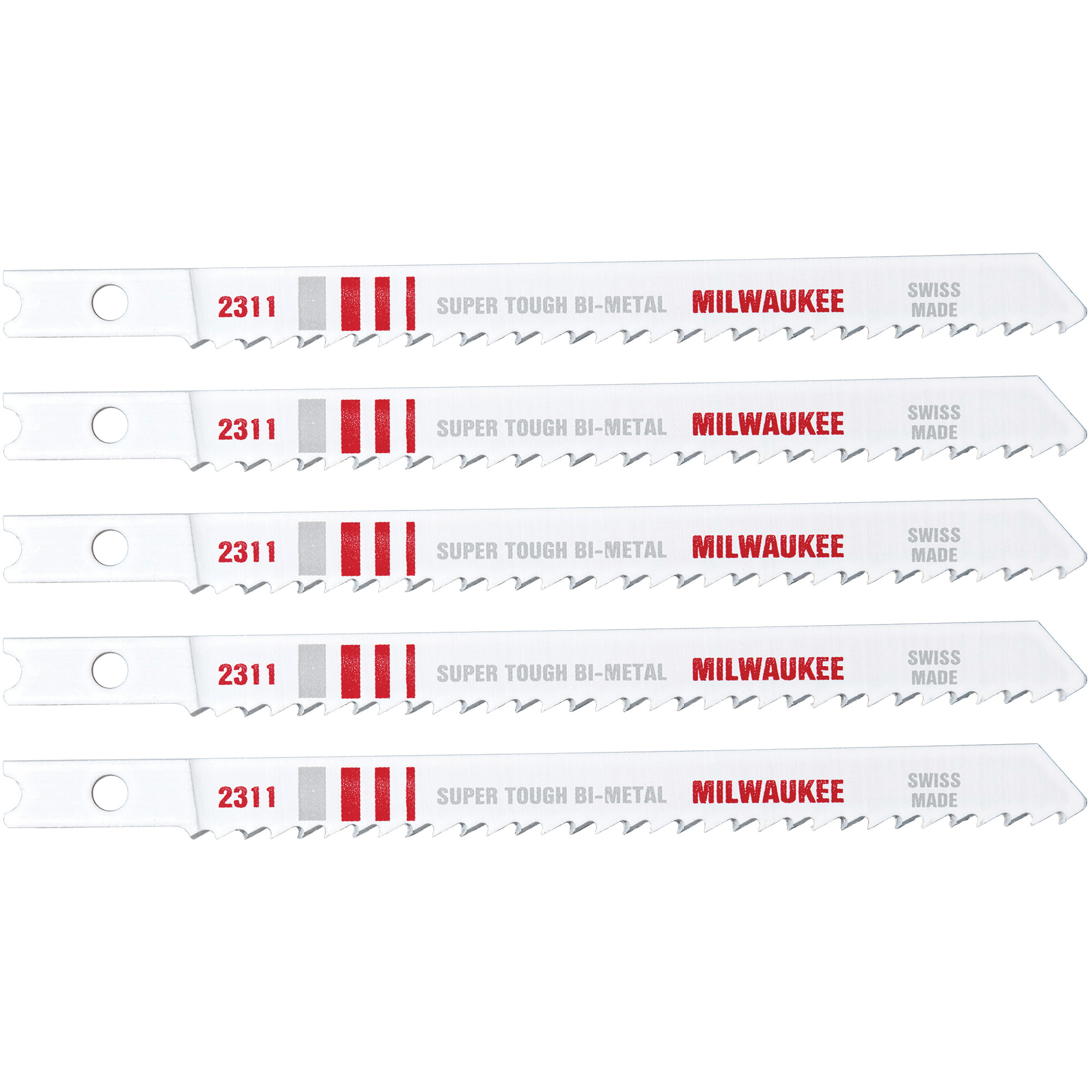 Lames de scie sauteuse, Bimétal, Tige en U, 4" lo, 10 dents par pouce